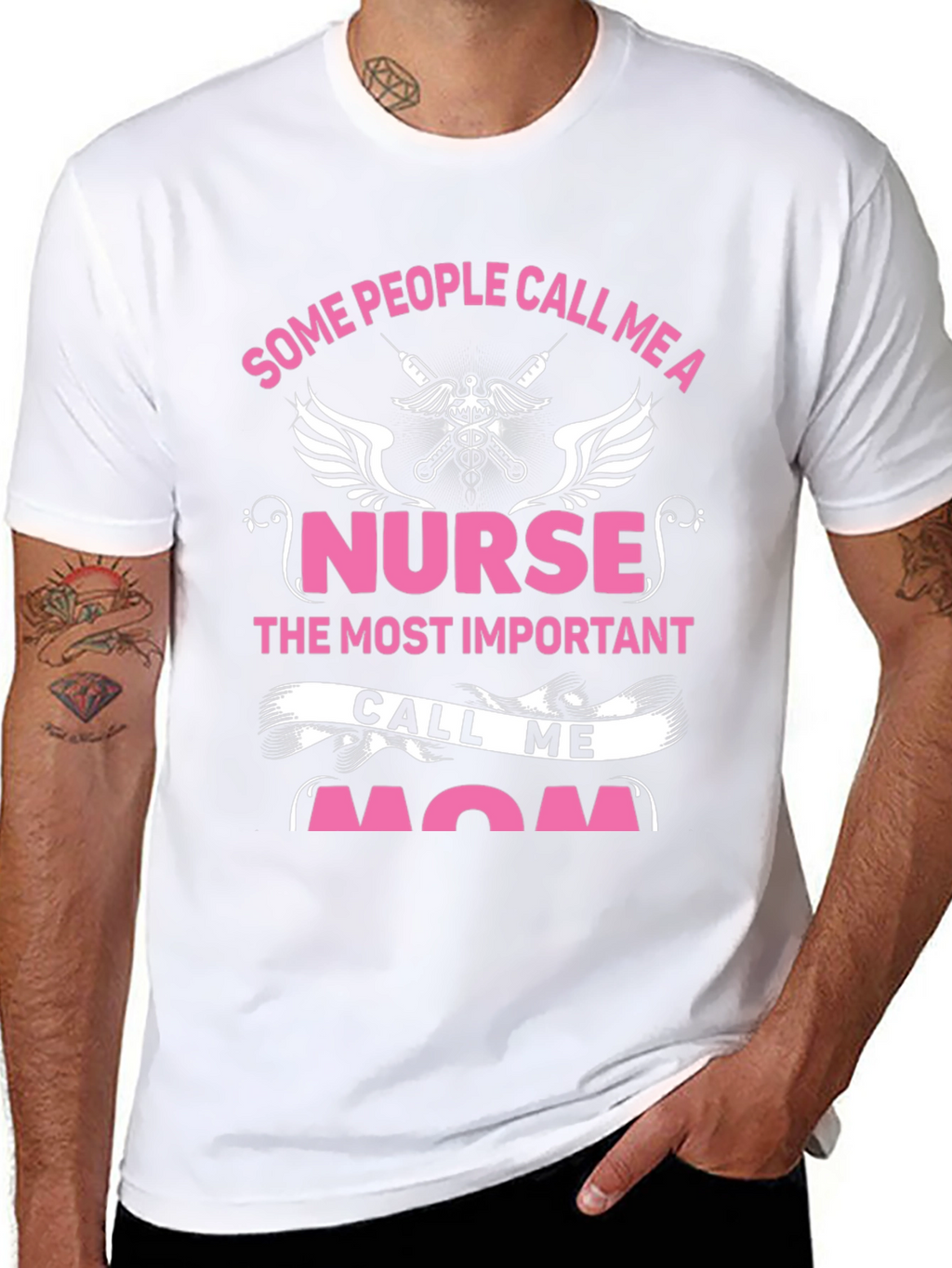 Nurse Mom Graphic T-Shirt - Black