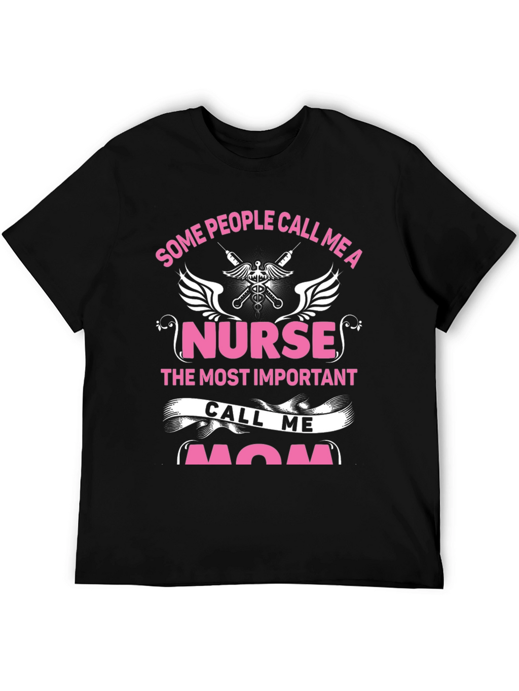 Nurse Mom Graphic T-Shirt - Black