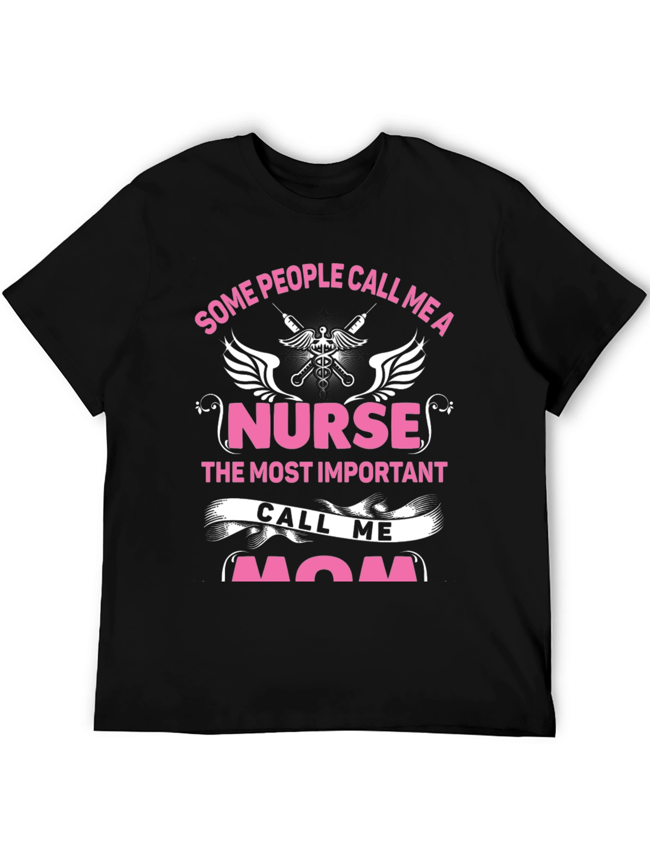 Nurse Mom Graphic T-Shirt - Black