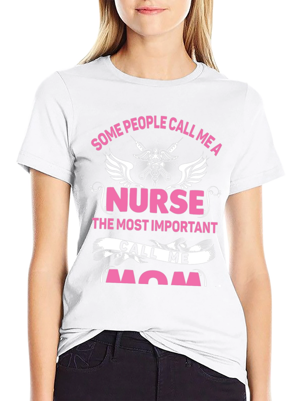 Nurse Mom Graphic T-Shirt - Black