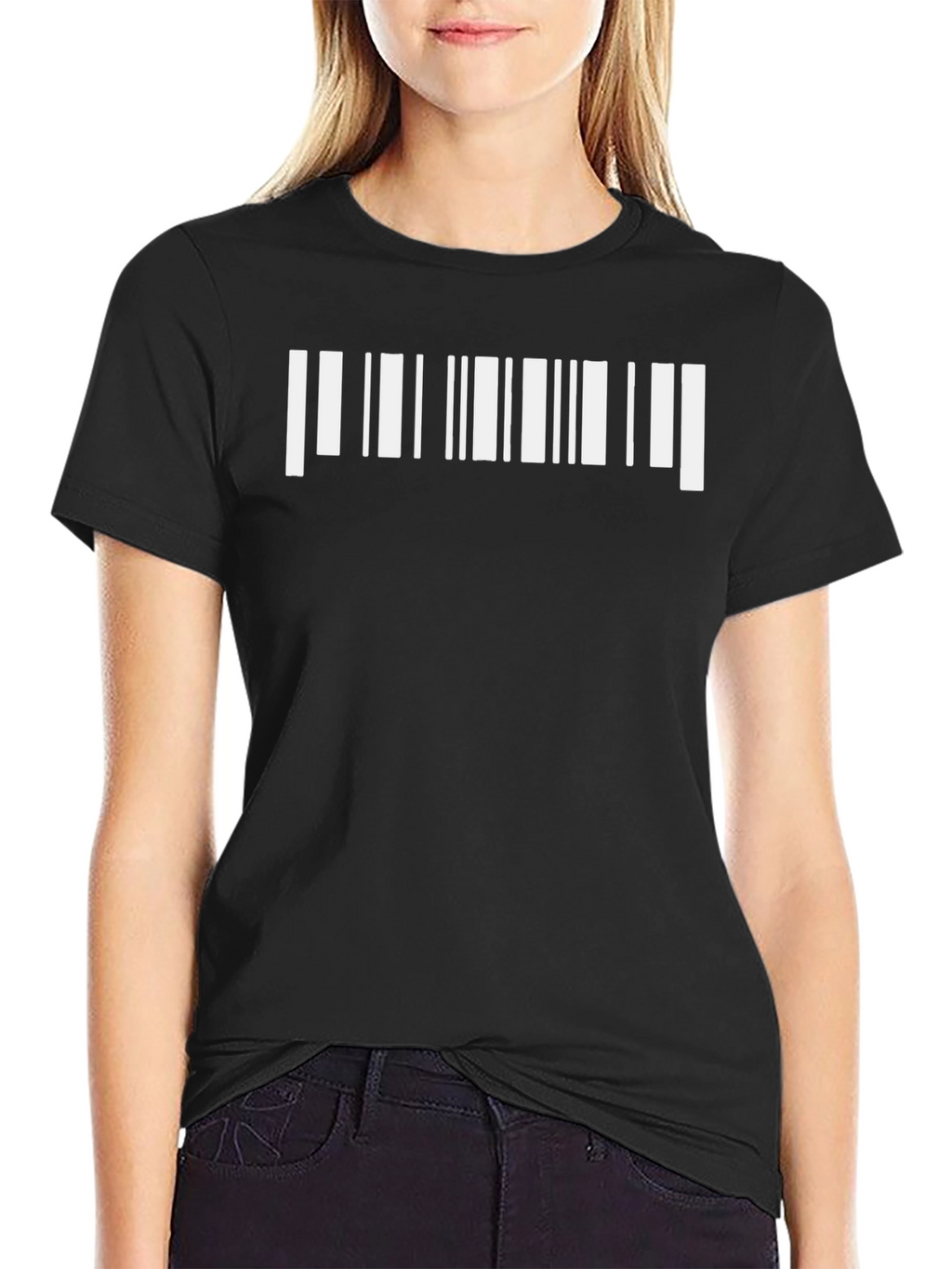 Barcode Graphic Tee - Modern Style