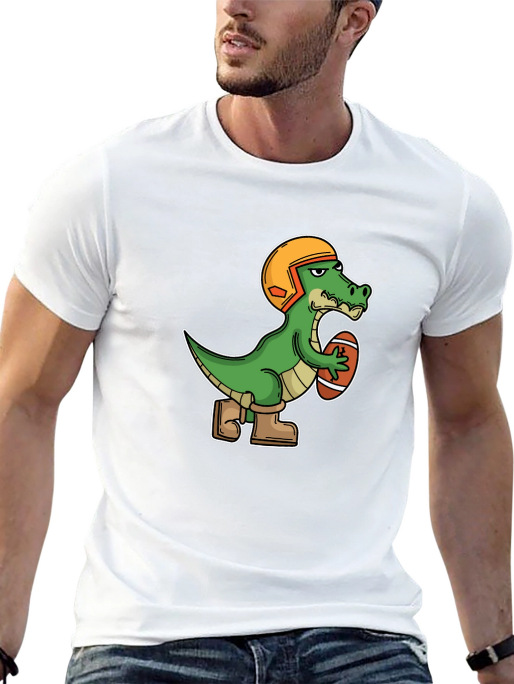 Football Alligator Graphic T-Shirt
