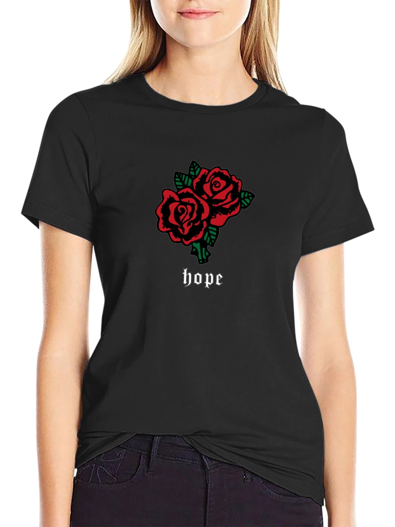 Hope Rose Graphic Tee - Soft Cotton Blend