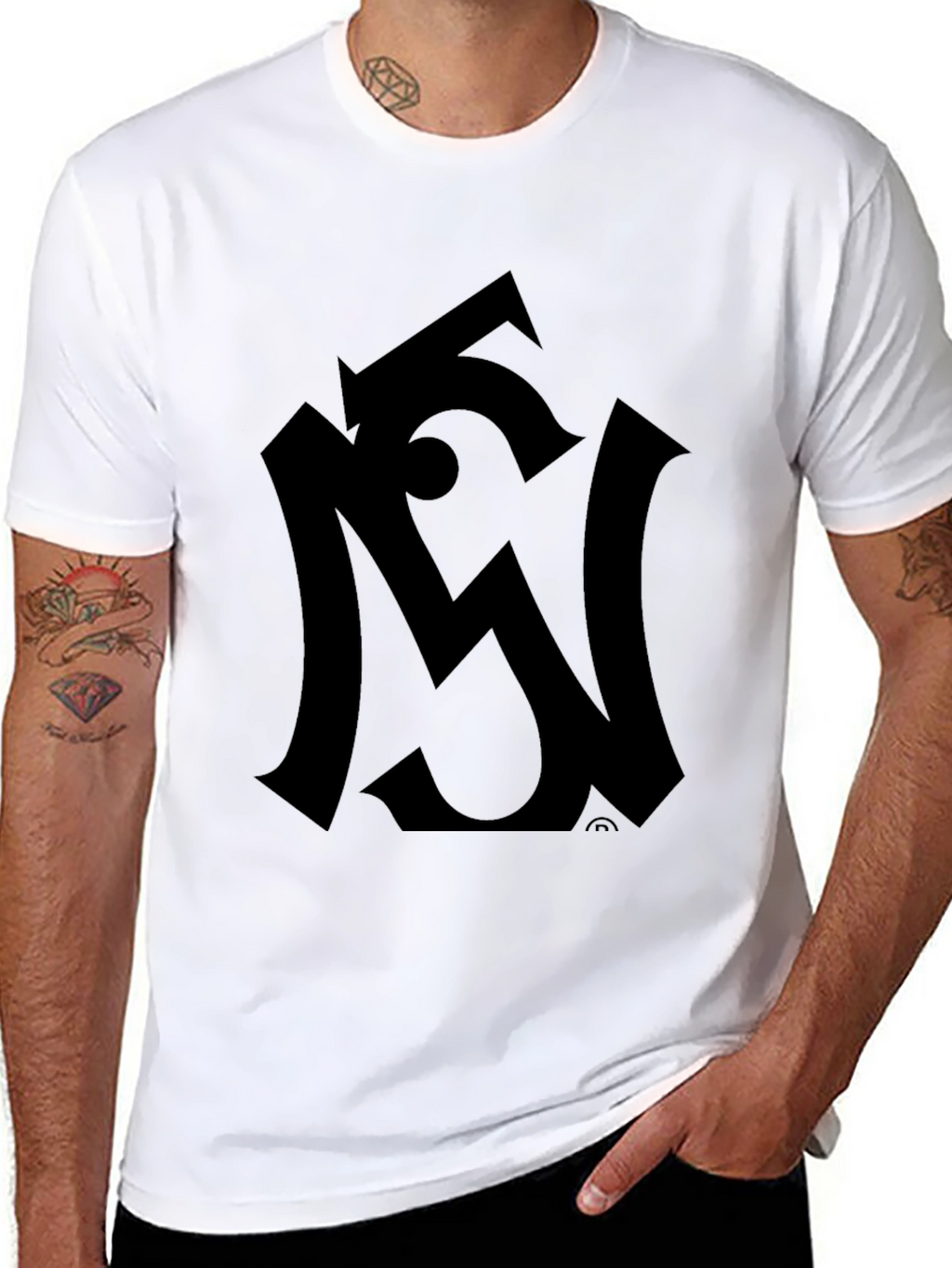 Modern Black Graphic Tee