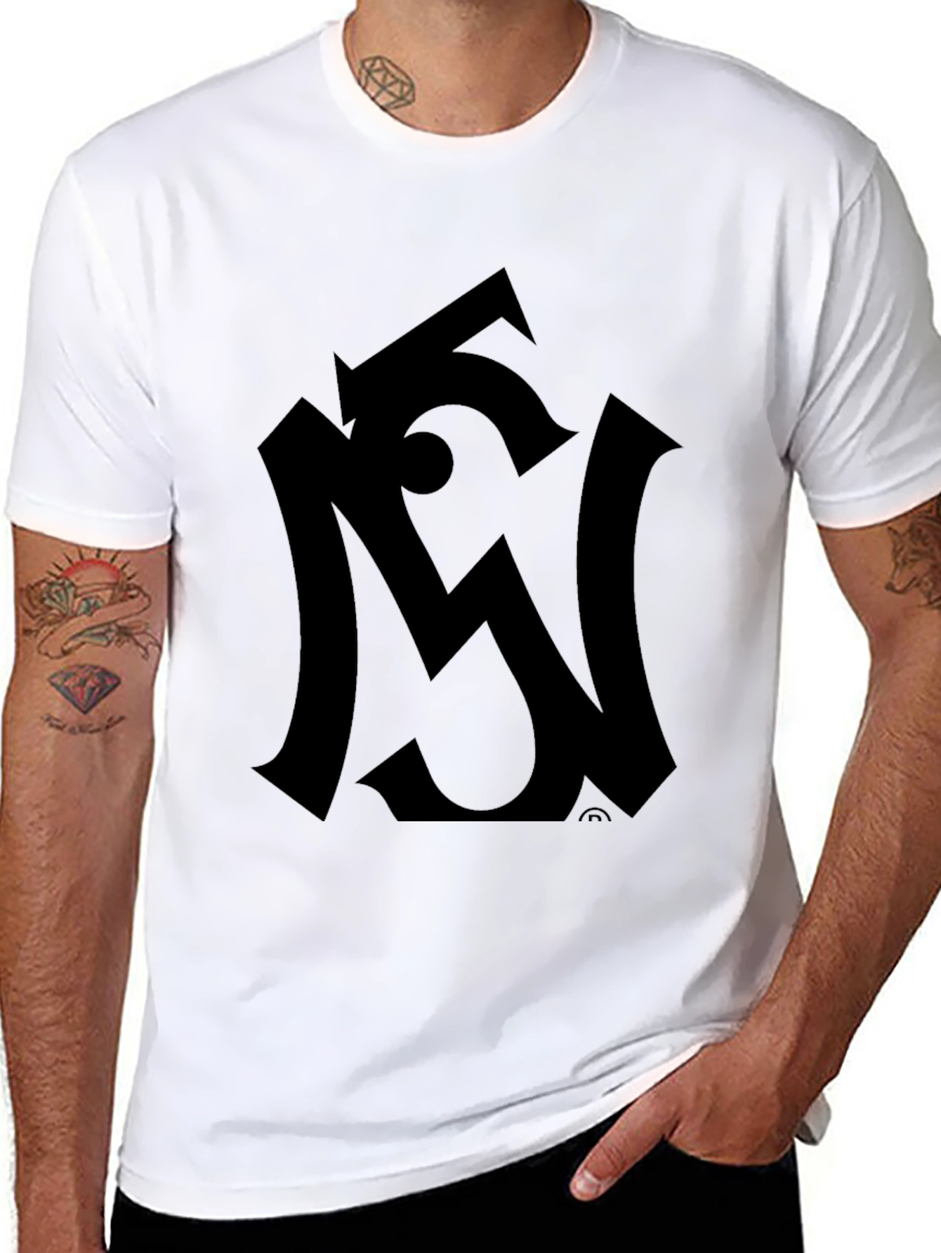 Modern Black Graphic Tee