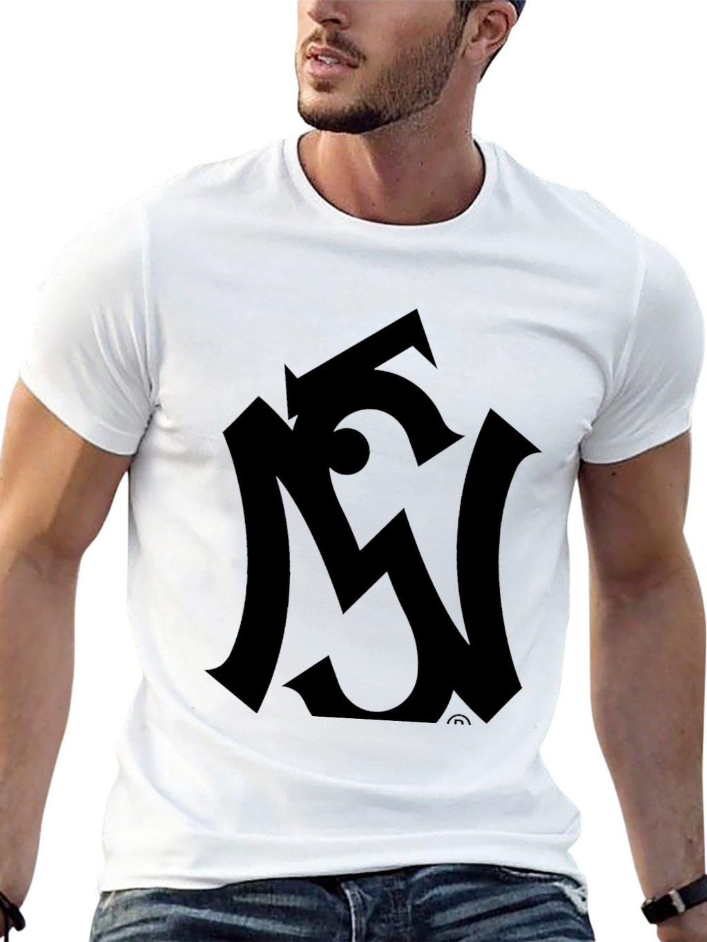 Modern Black Graphic Tee