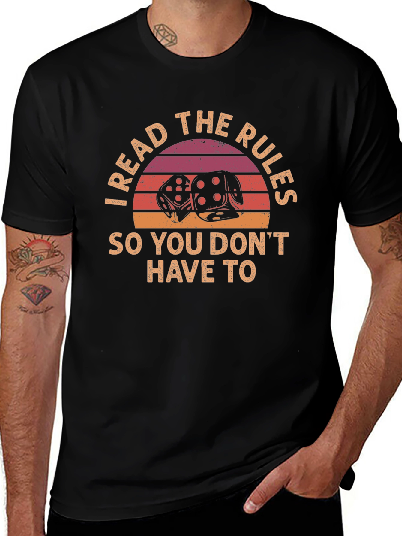 I Read the Rules T-Shirt - Dice Graphic Tee
