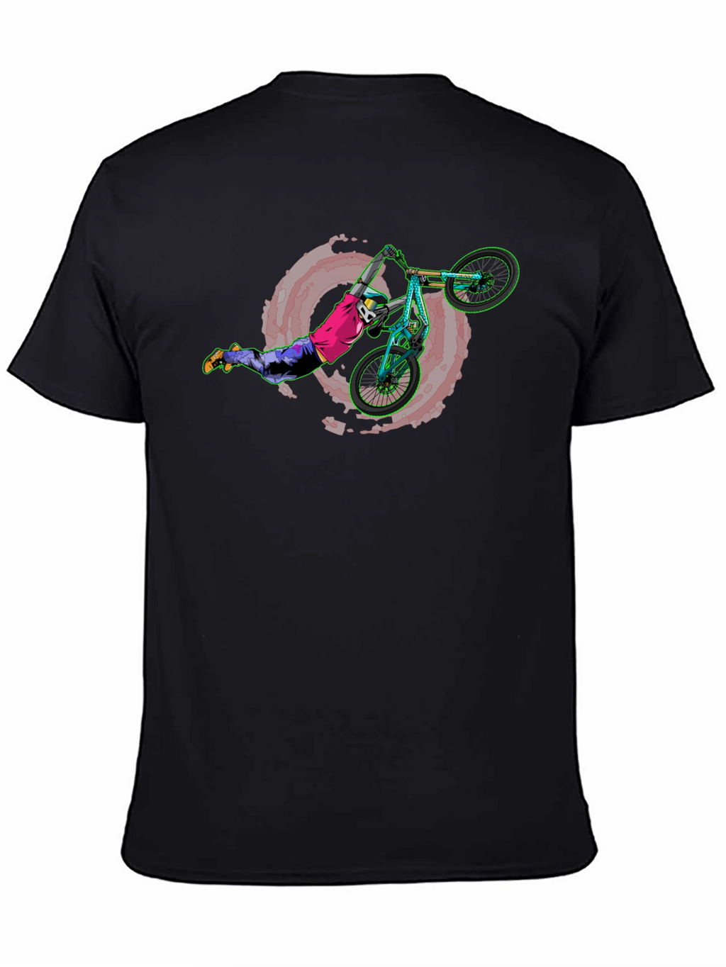 Extreme BMX Stunt Rider Black T-Shirt