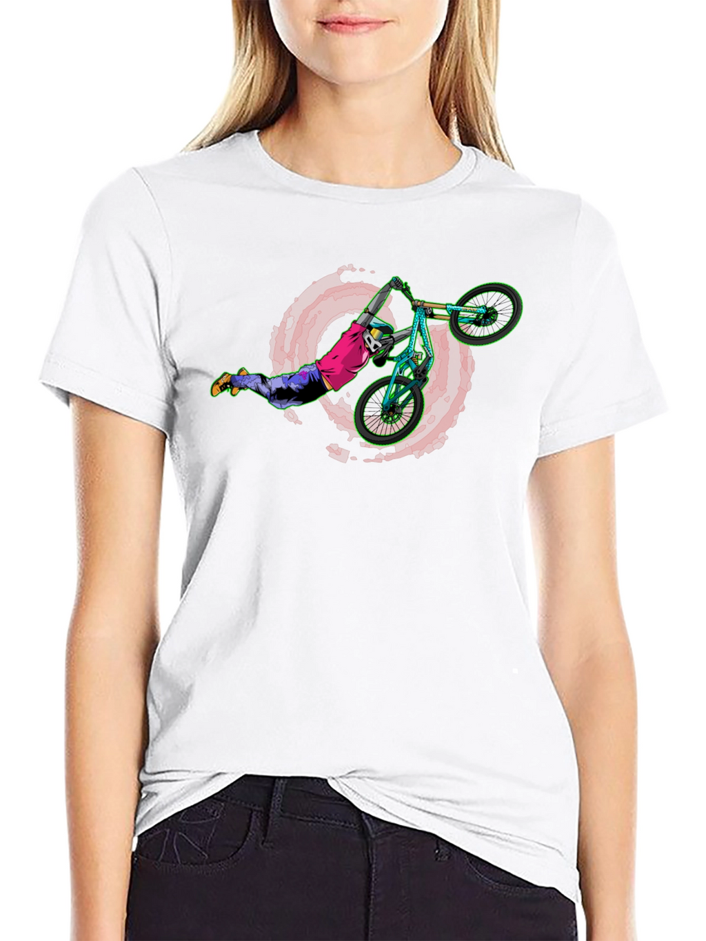 Extreme BMX Stunt Rider Black T-Shirt