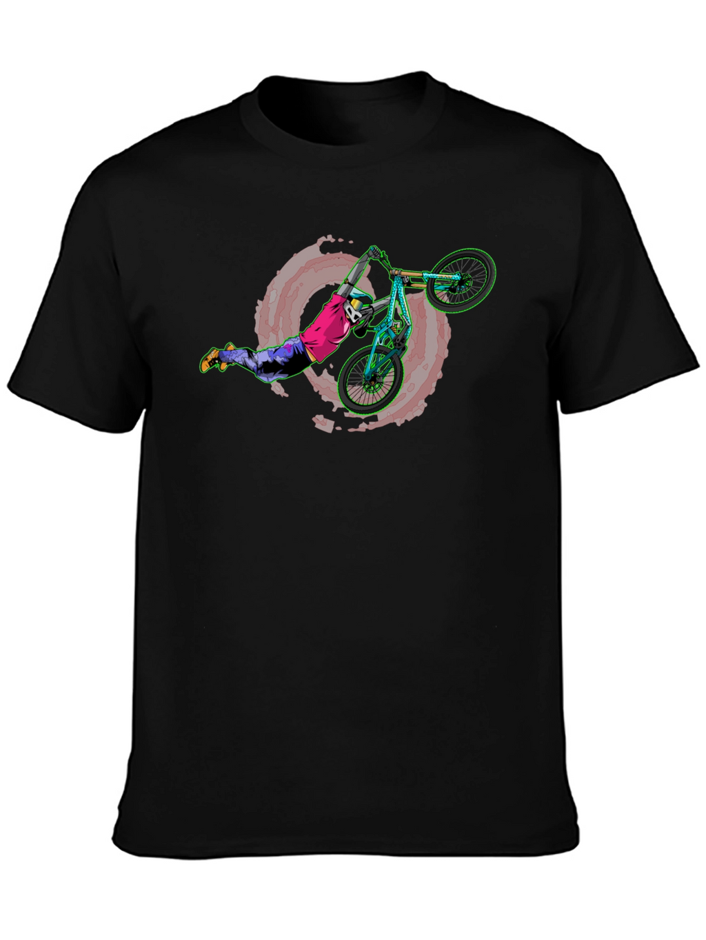 Extreme BMX Stunt Rider Black T-Shirt
