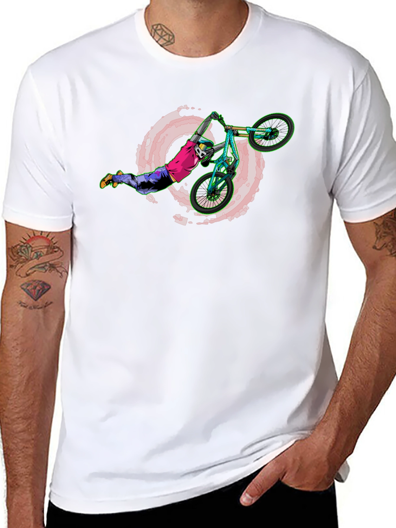 Extreme BMX Stunt Rider Black T-Shirt
