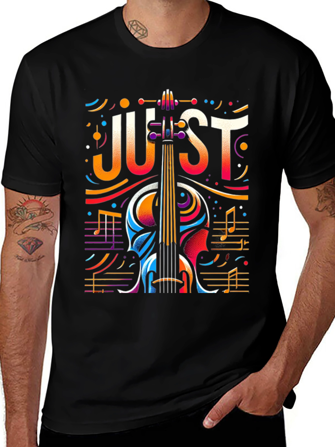 Abstract Cello Graphic Tee - Music Lovers T-Shirt