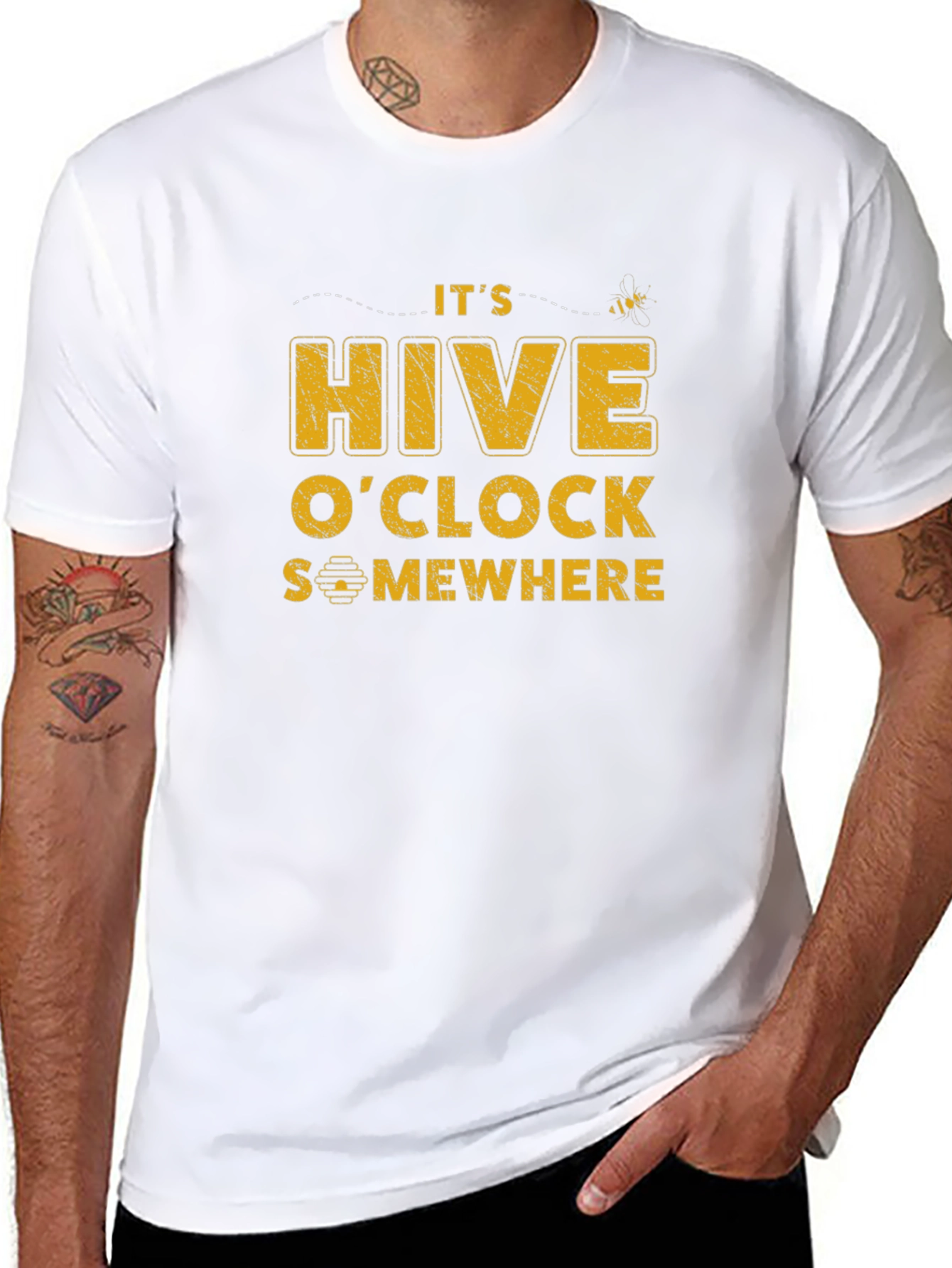 Its Hive OClock Somewhere Graphic Tee