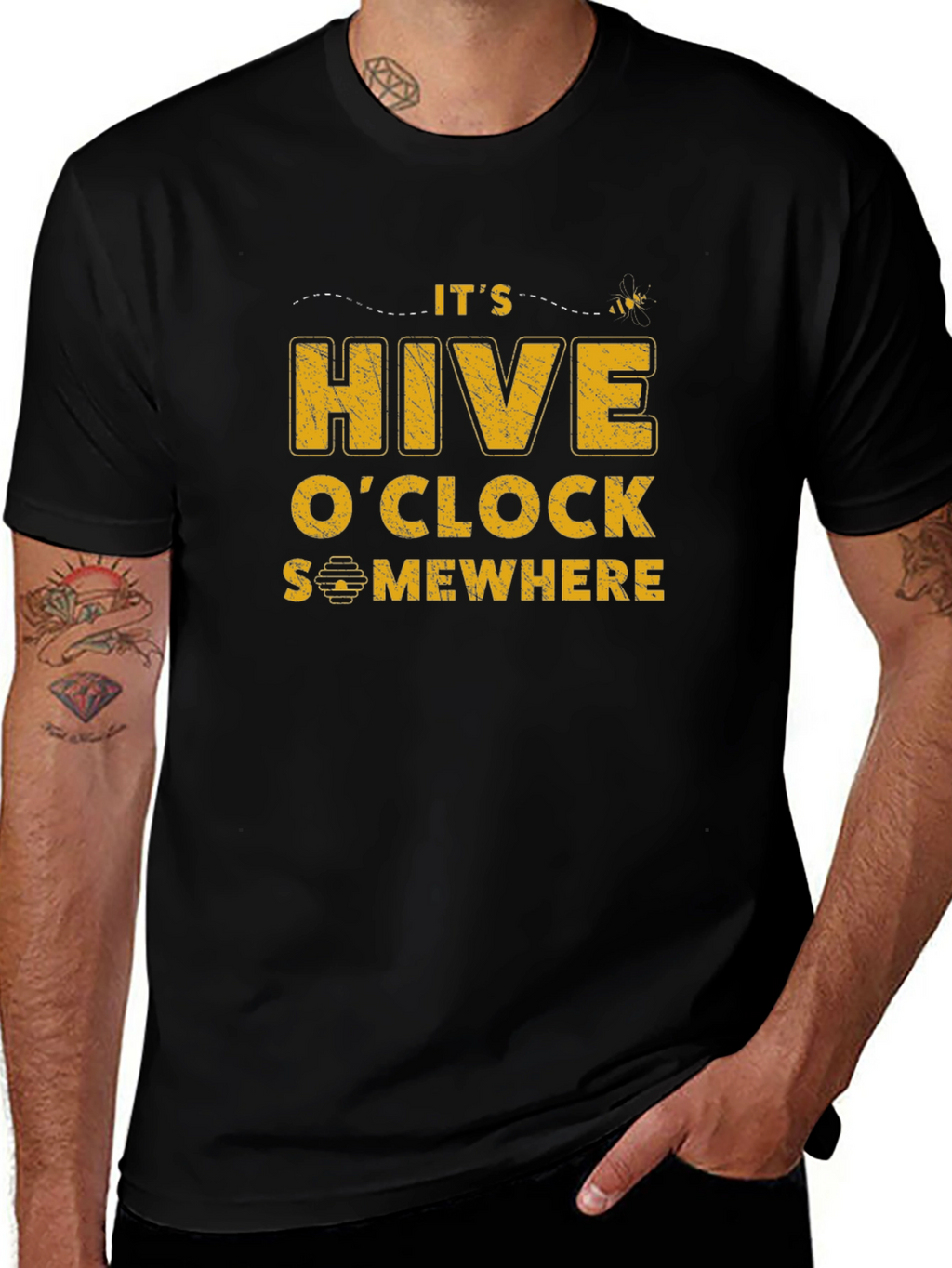 Its Hive OClock Somewhere Graphic Tee