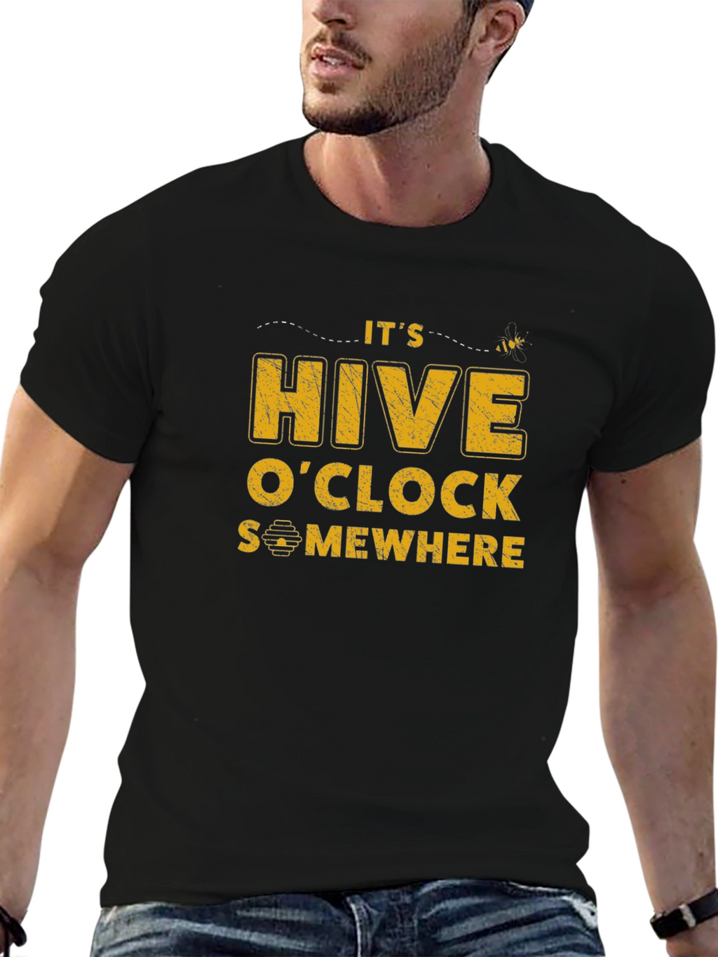 Its Hive OClock Somewhere Graphic Tee