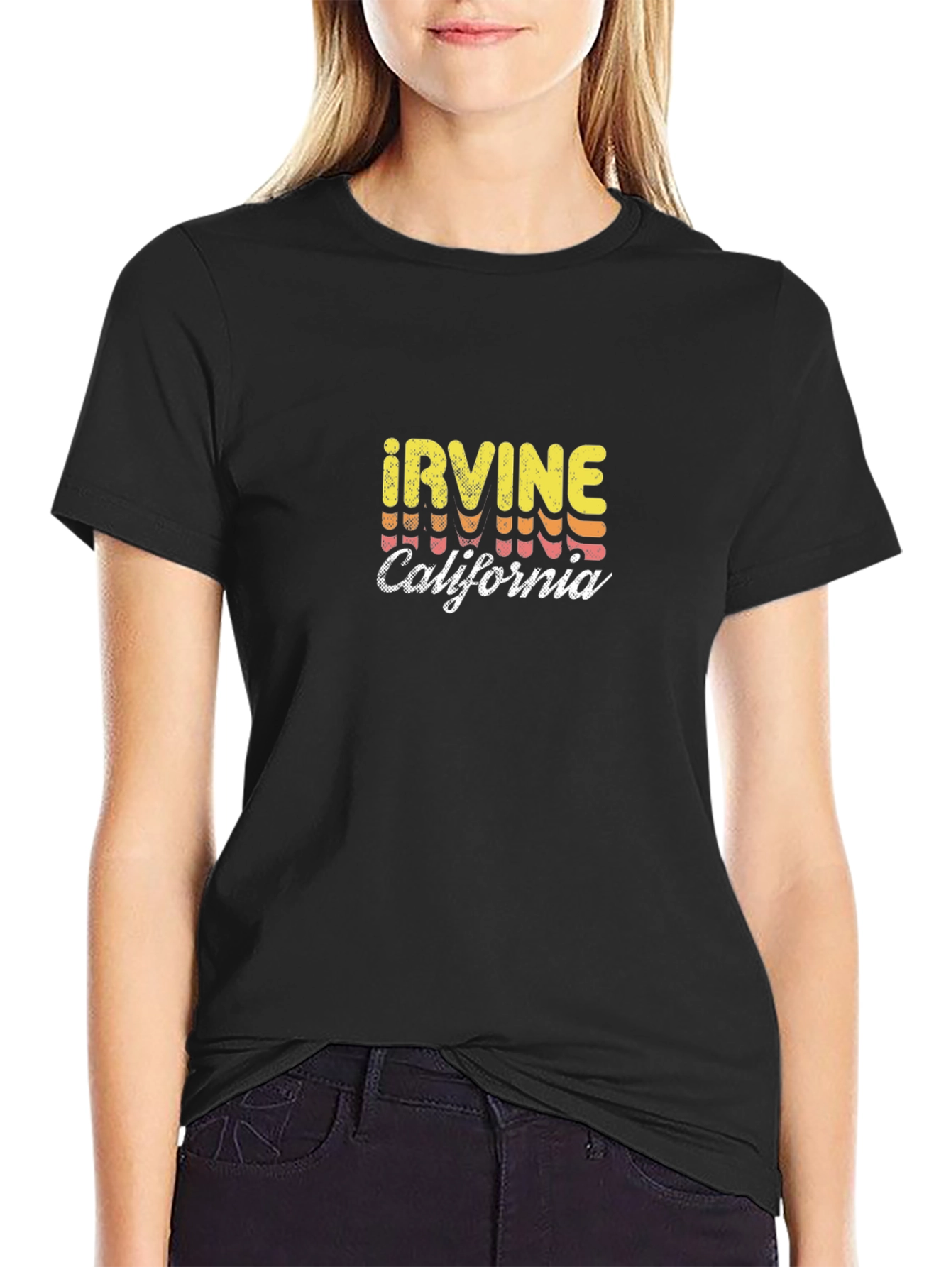 Irvine California Retro T-Shirt - Black