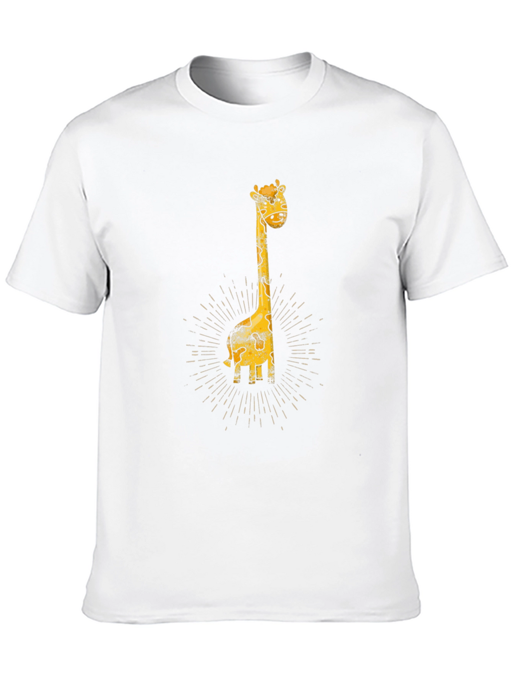 Giraffe Graphic Print Black T-Shirt