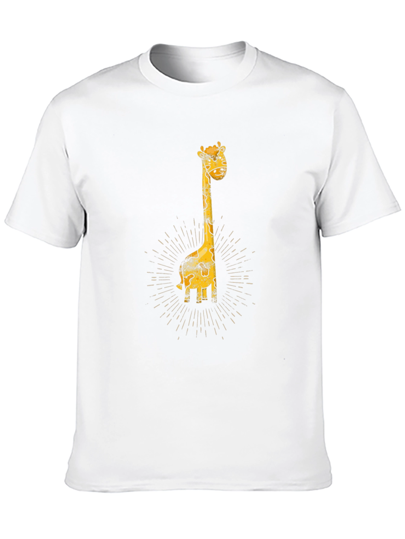 Giraffe Graphic Print Black T-Shirt