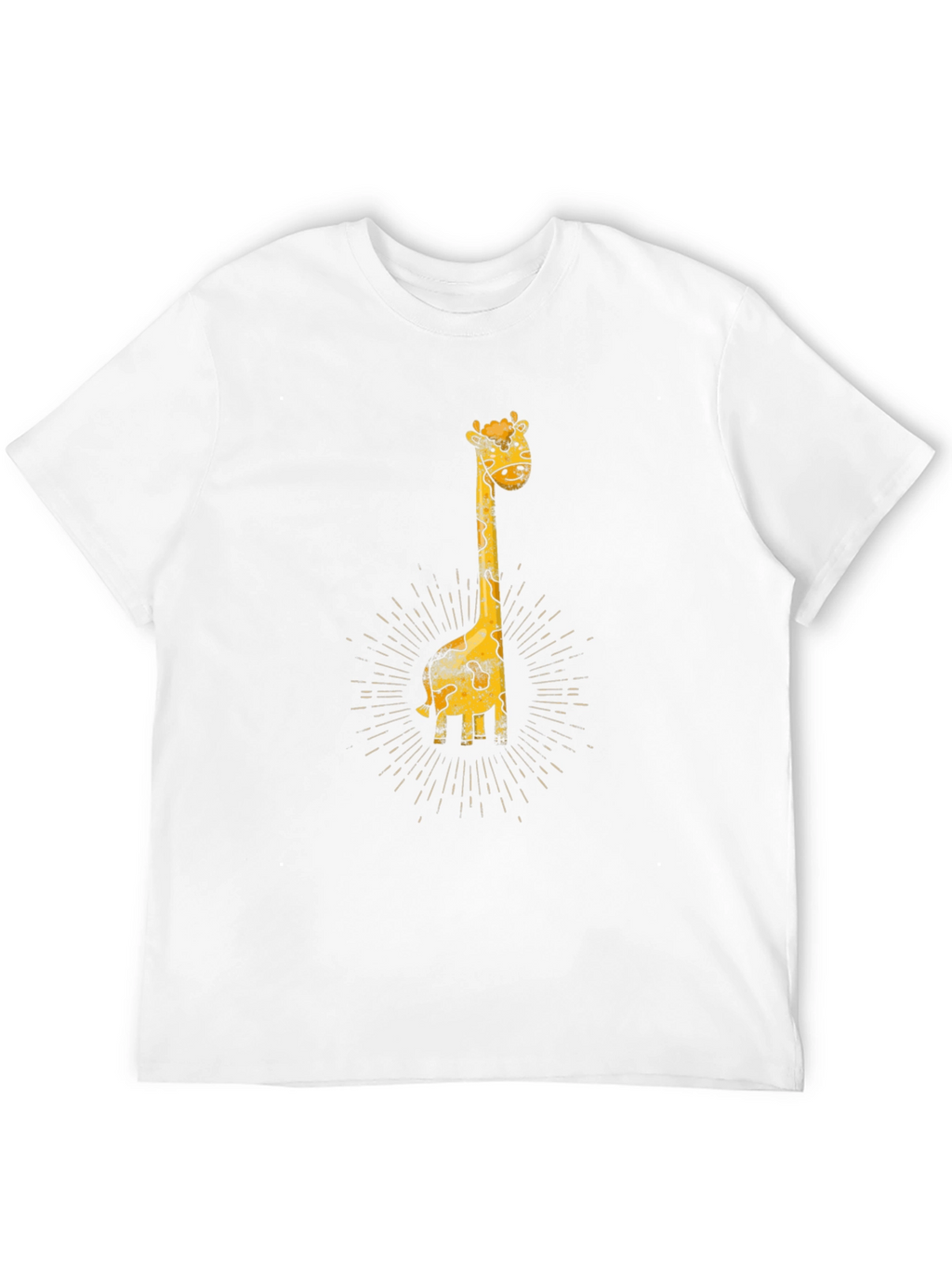 Giraffe Graphic Print Black T-Shirt