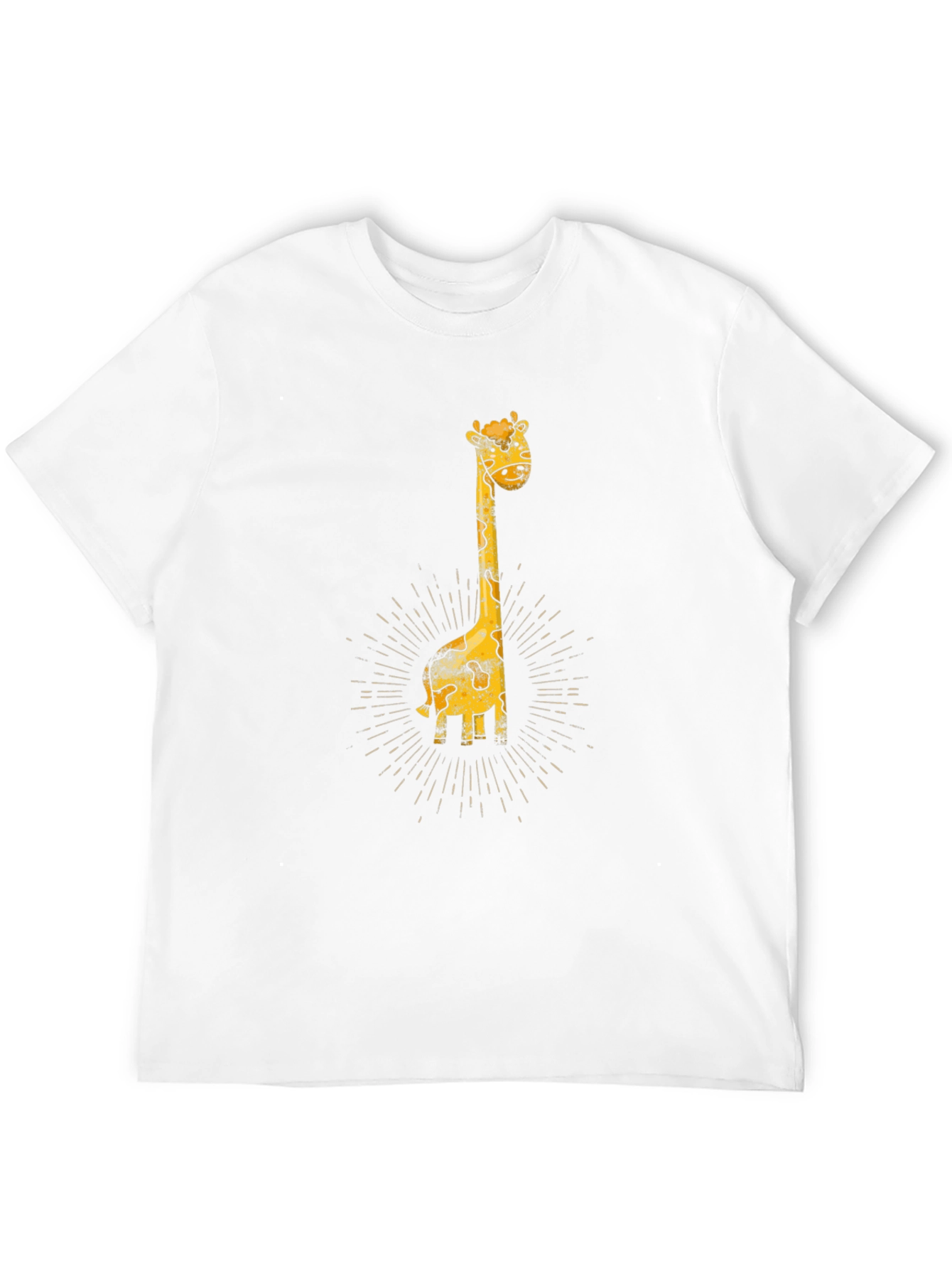 Giraffe Graphic Print Black T-Shirt