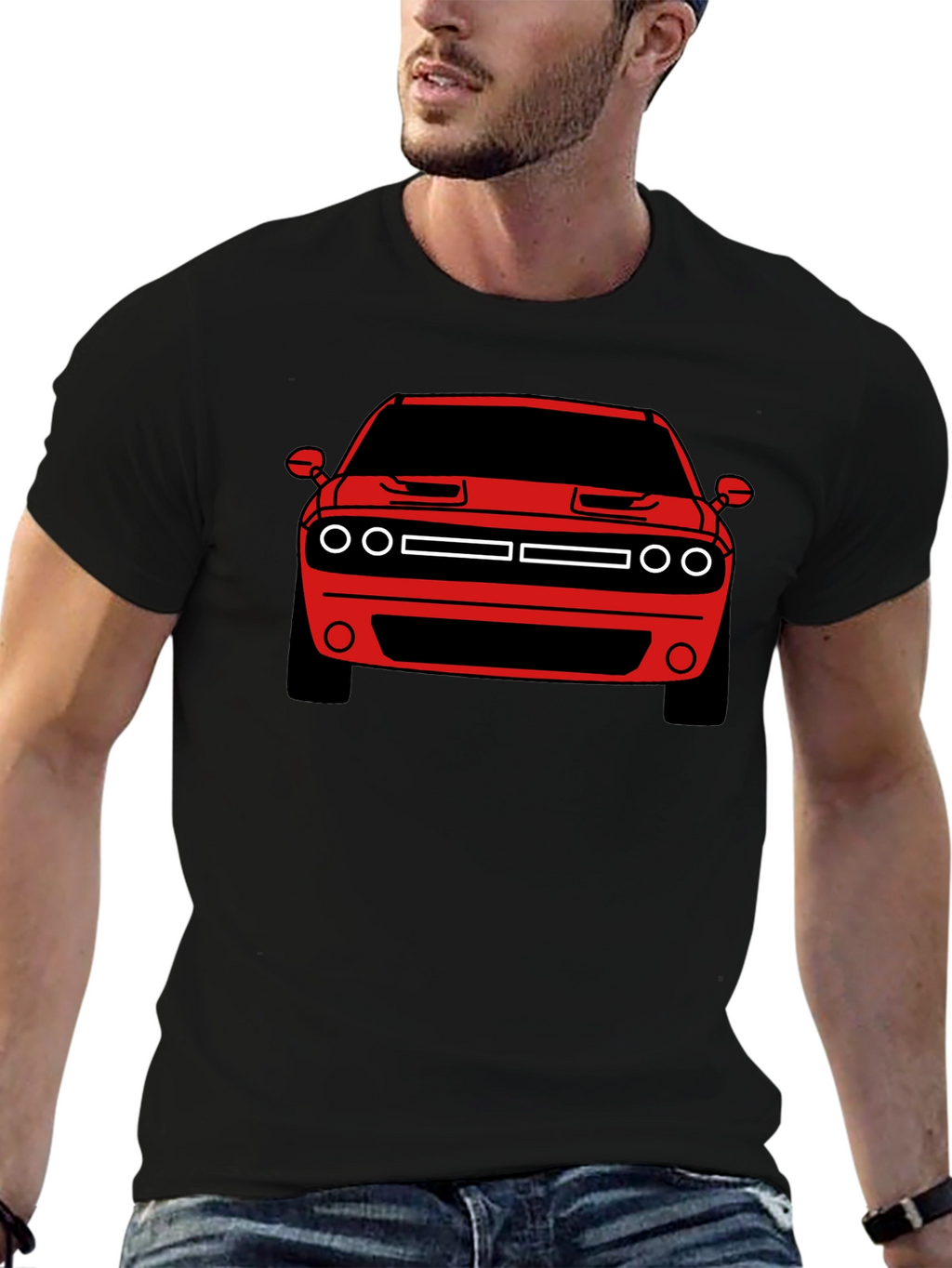 Muscle Car Graphic Tee - Red Challenger