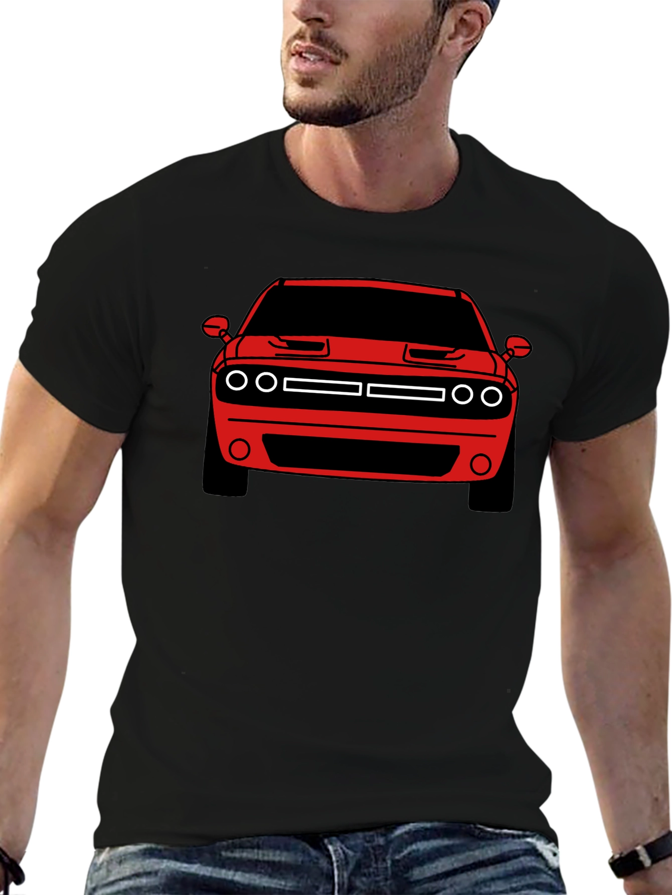 Muscle Car Graphic Tee - Red Challenger