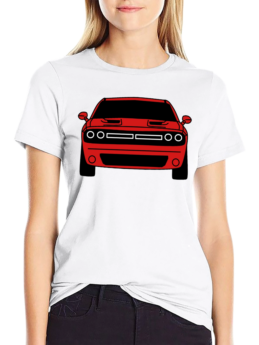 Muscle Car Graphic Tee - Red Challenger