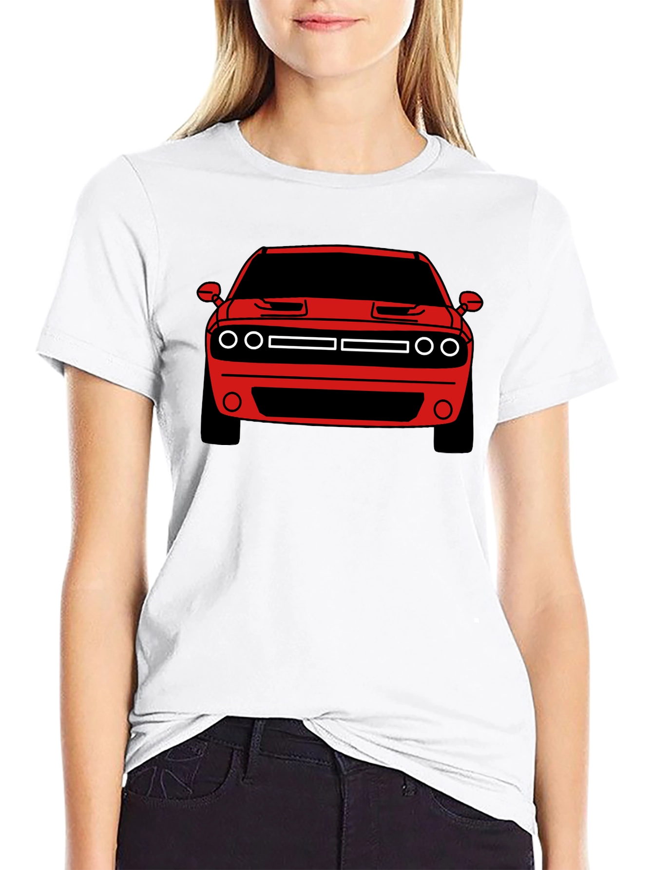 Muscle Car Graphic Tee - Red Challenger