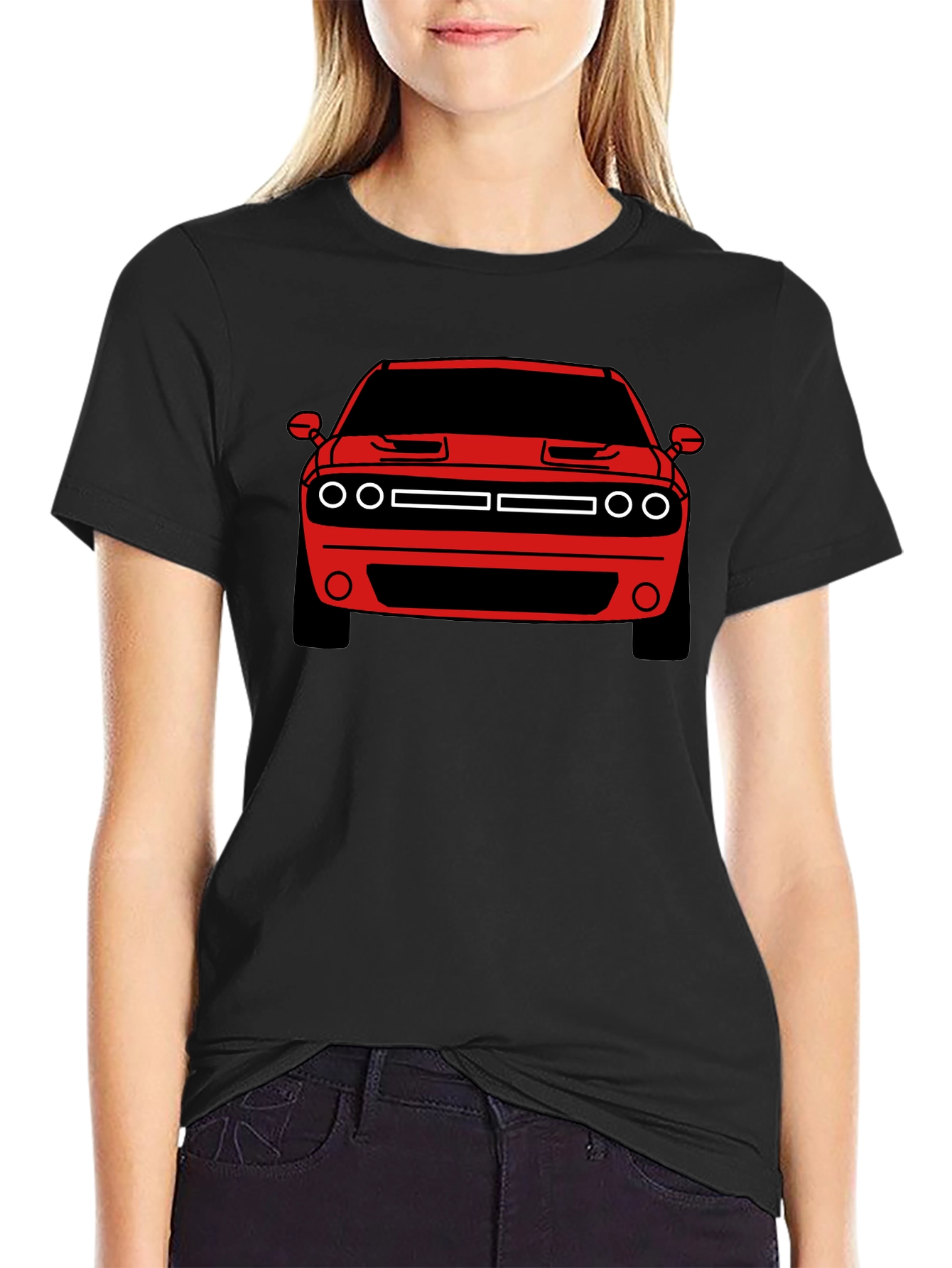 Muscle Car Graphic Tee - Red Challenger