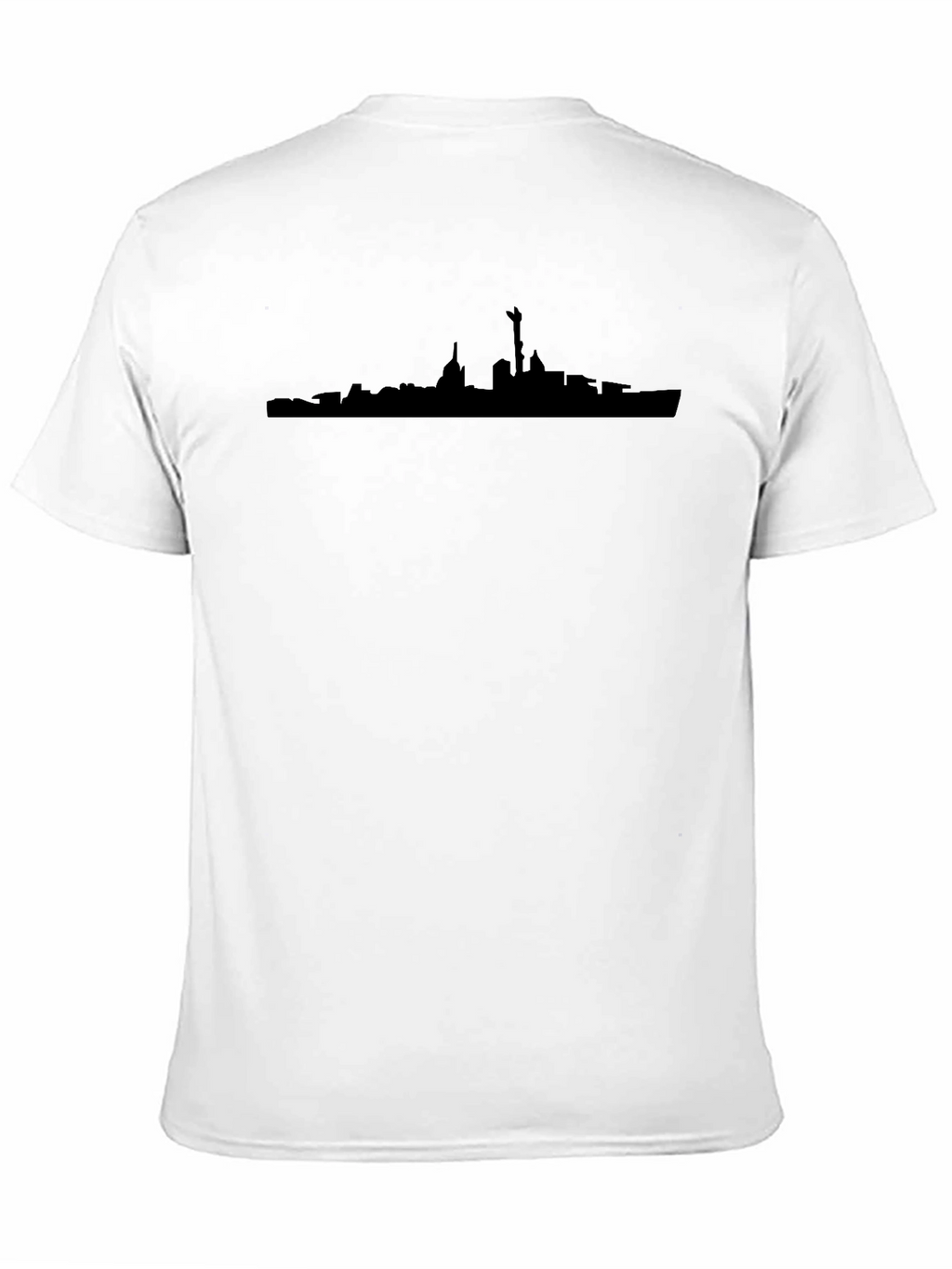 Black T-Shirt with City Skyline Graphic