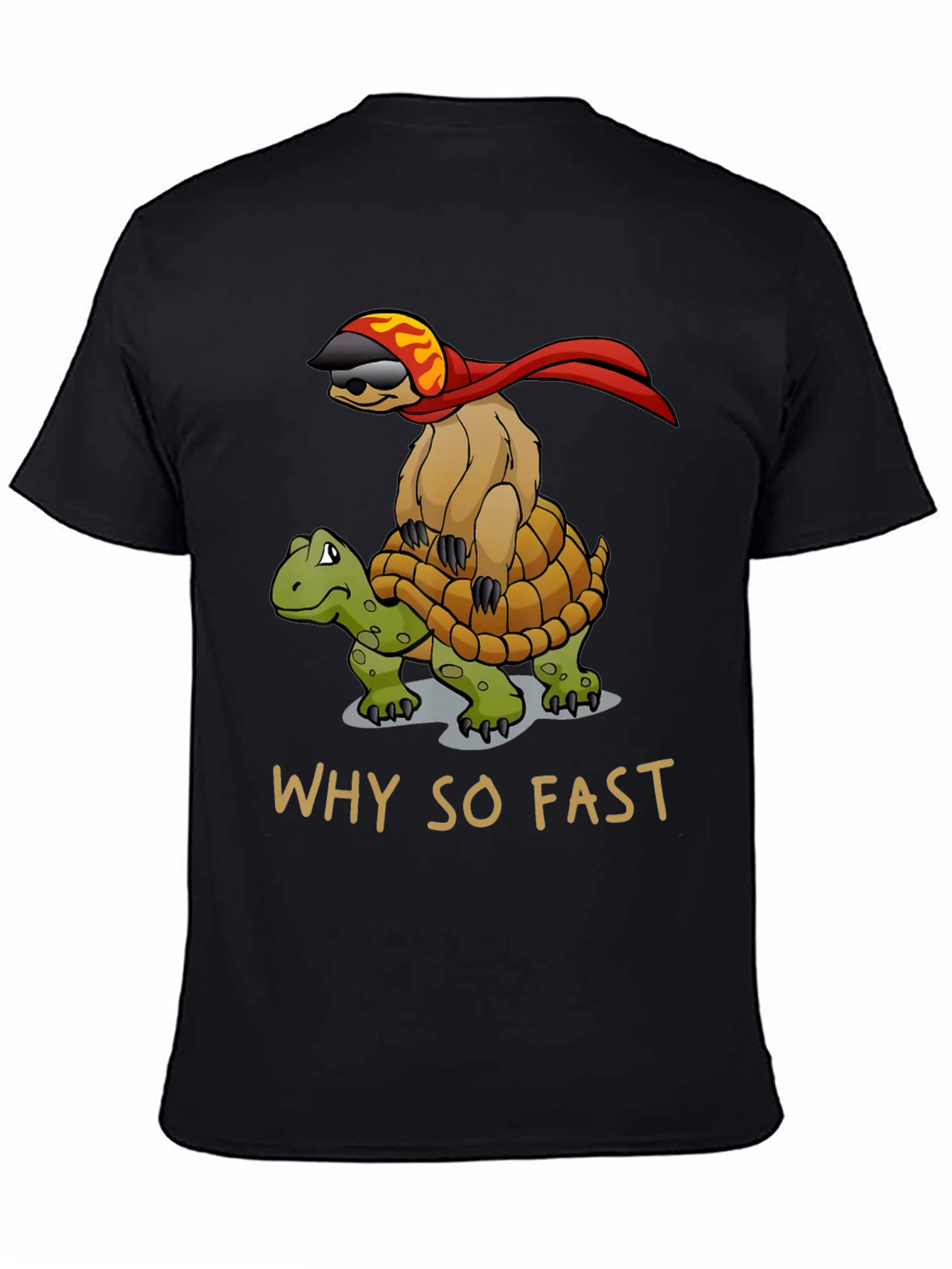 Funny Sloth Riding Turtle T-Shirt - Why So Fast?