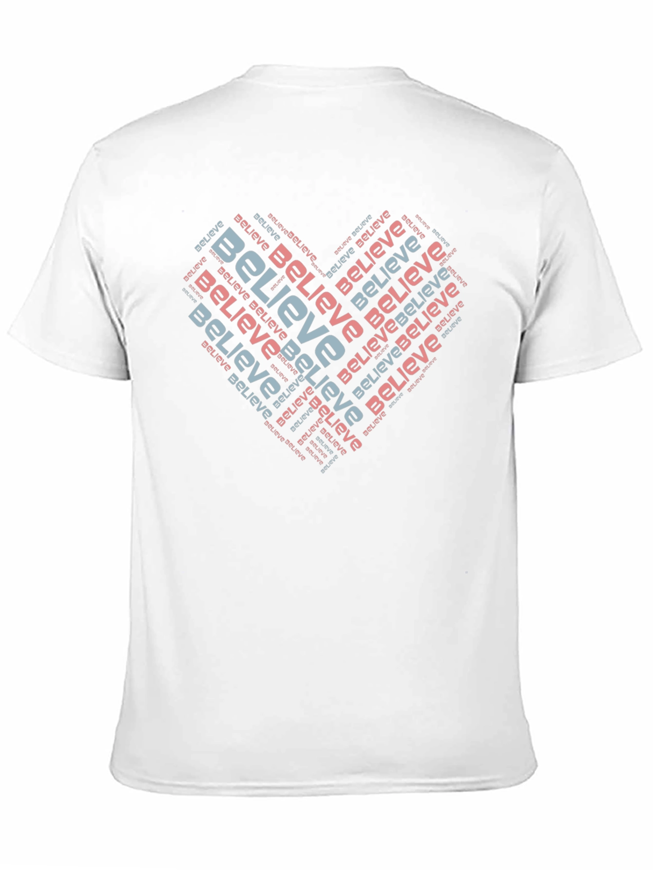 Believe Heart Word Art T-Shirt