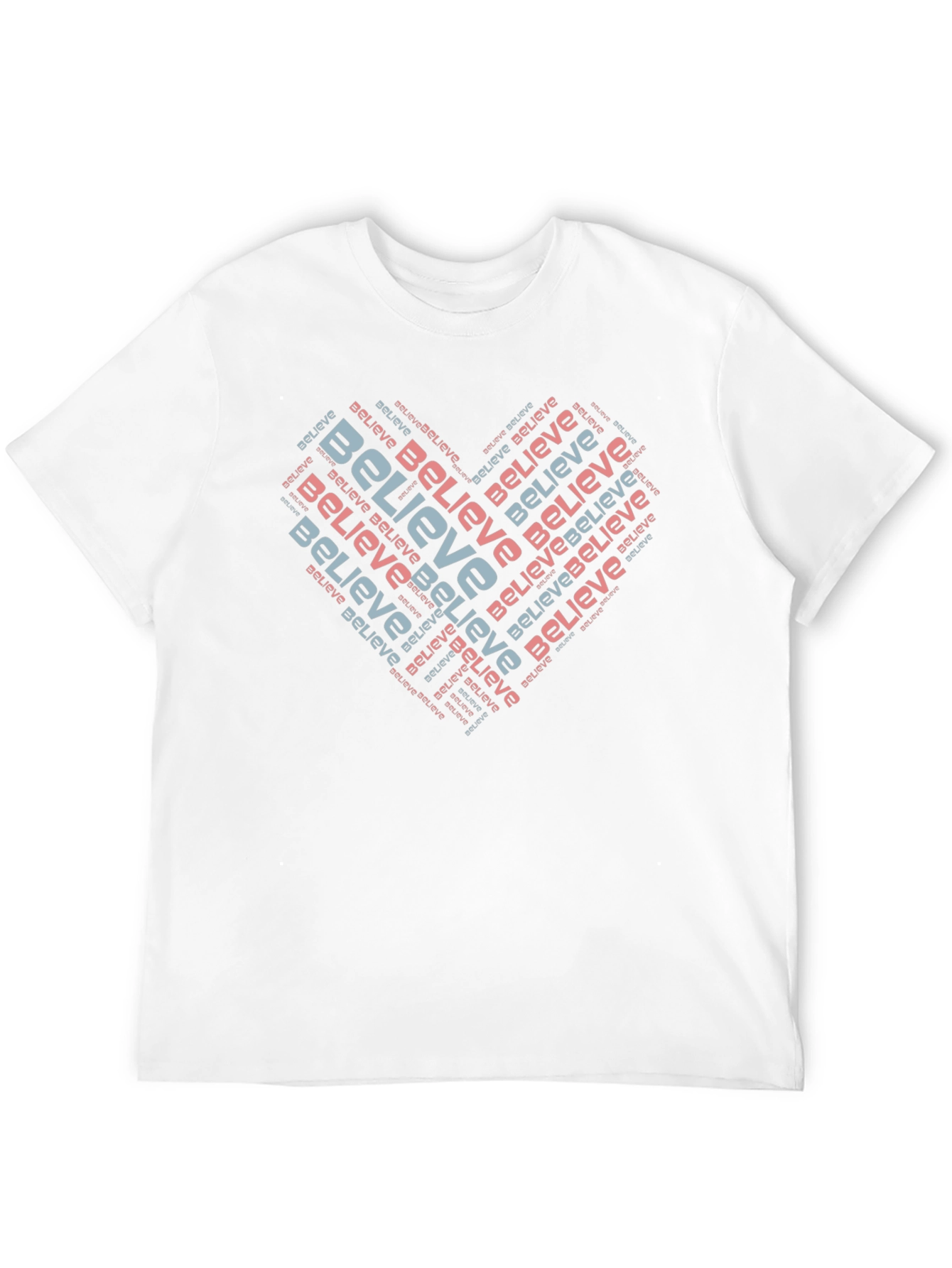 Believe Heart Word Art T-Shirt