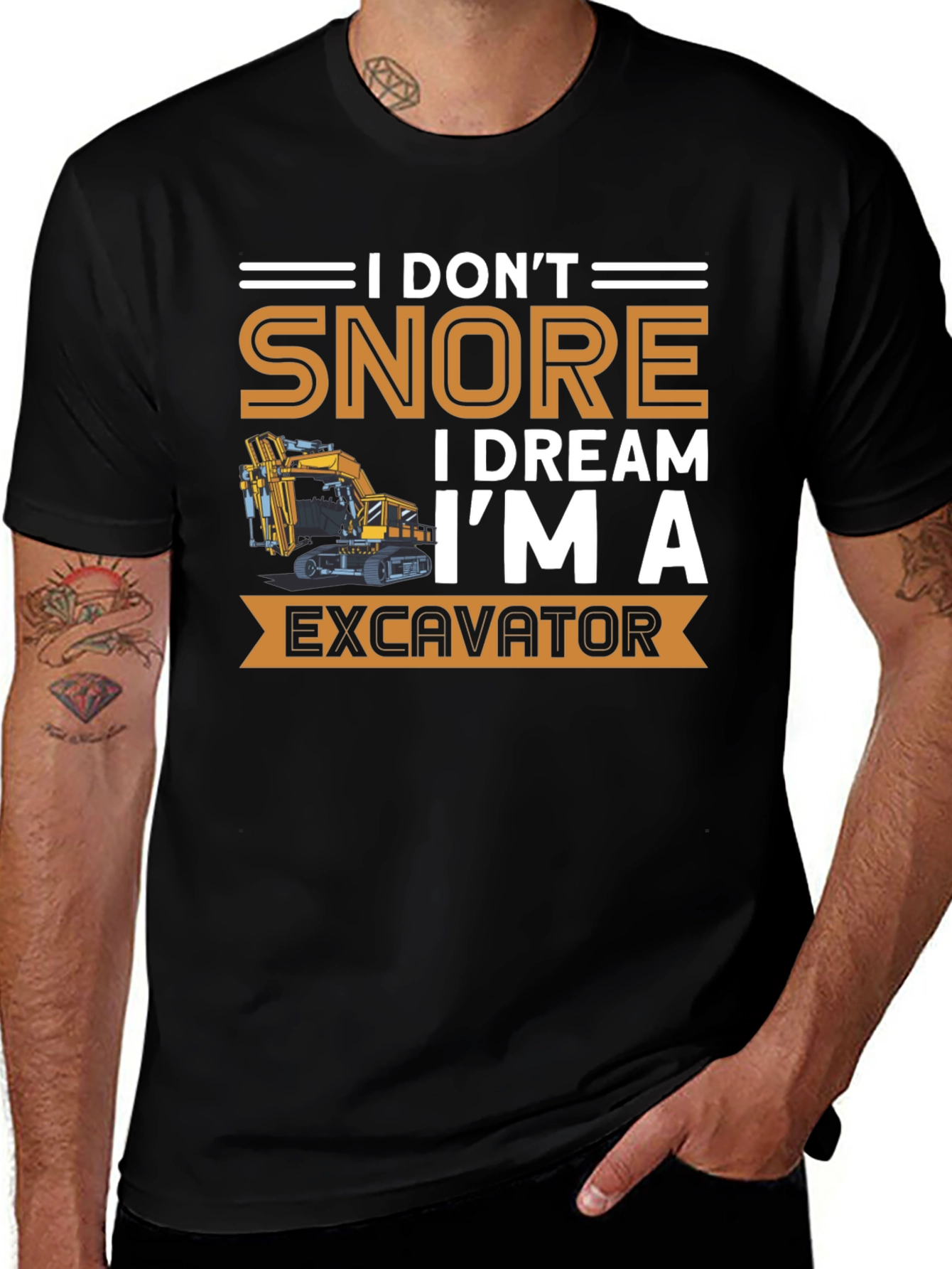 I Dream Im An Excavator Mens T-Shirt