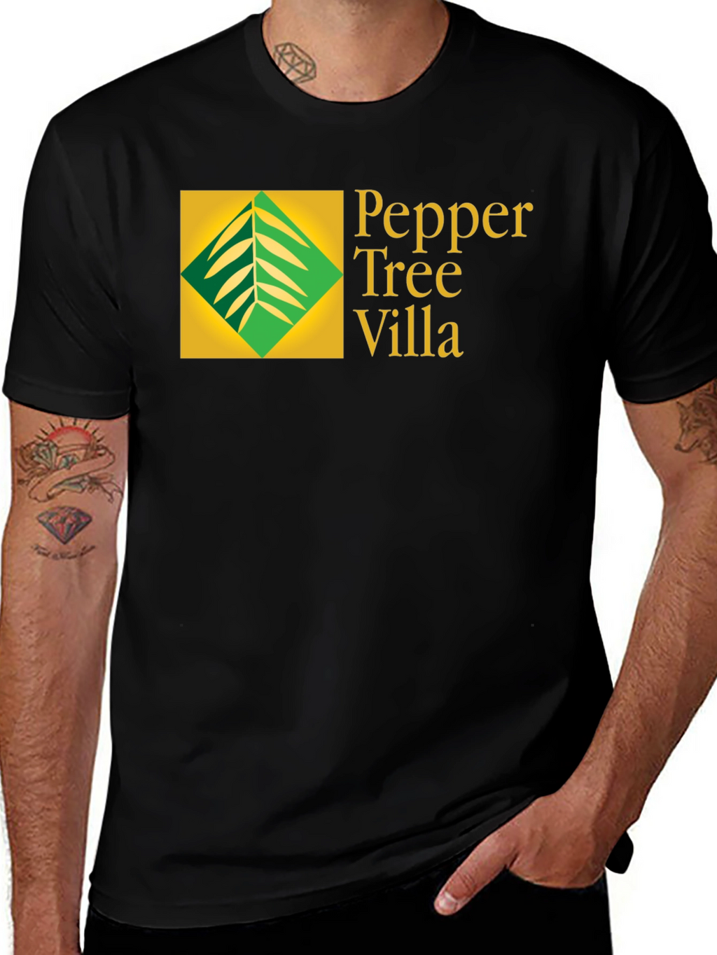 Pepper Tree Villa Black Tee