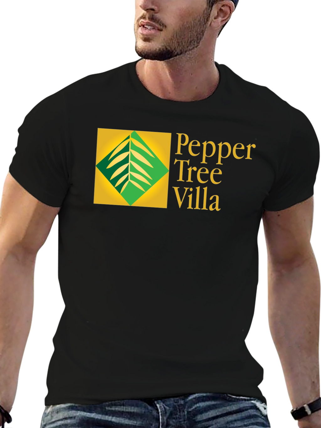 Pepper Tree Villa Black Tee