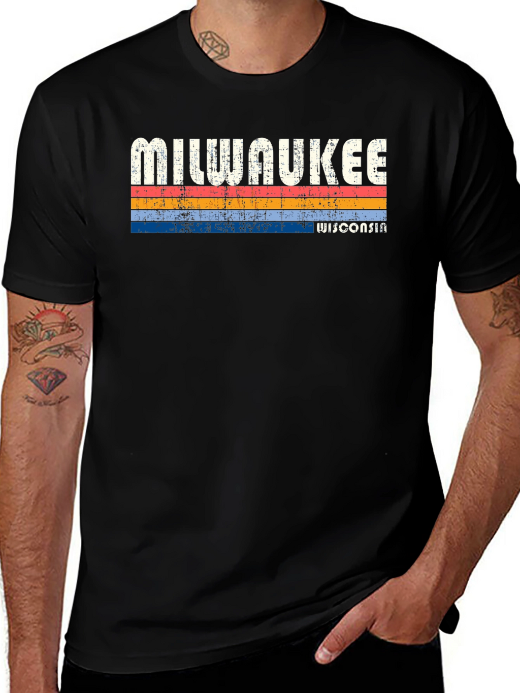 Milwaukee Wisconsin Retro Graphic T-Shirt
