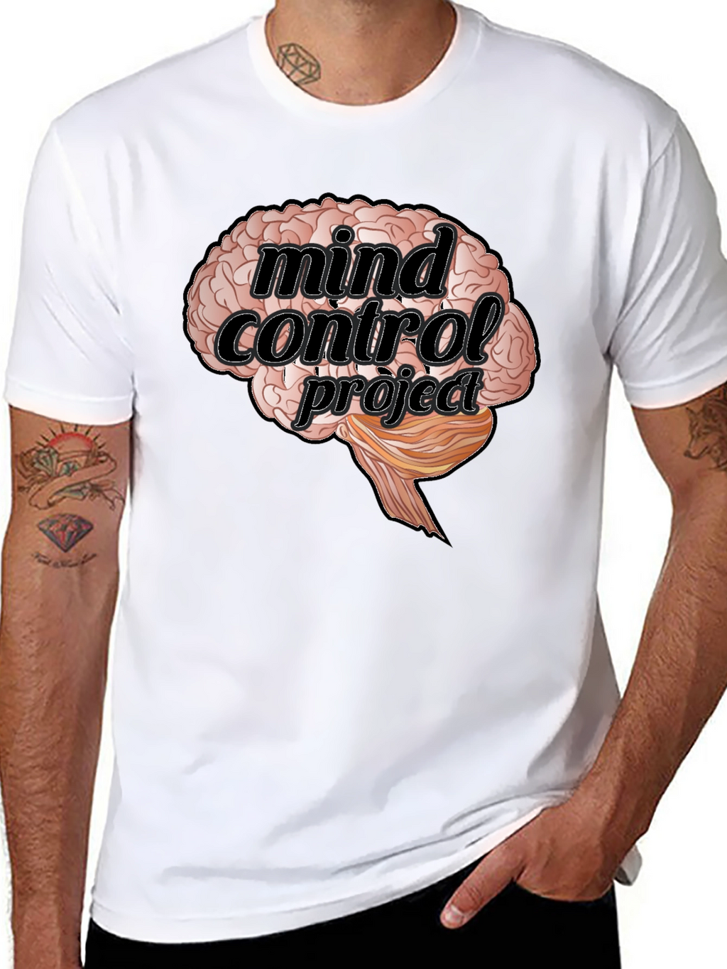 Mind Control Project Brain Graphic T-Shirt