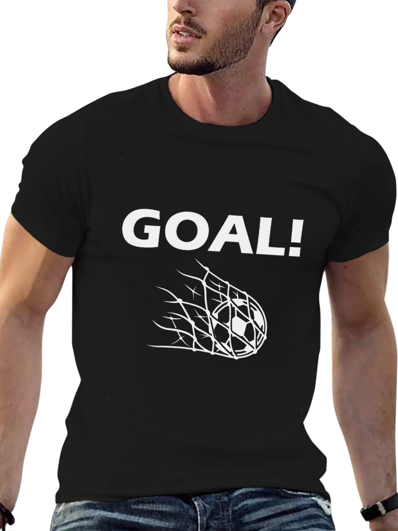 Goal! Black Soccer T-Shirt
