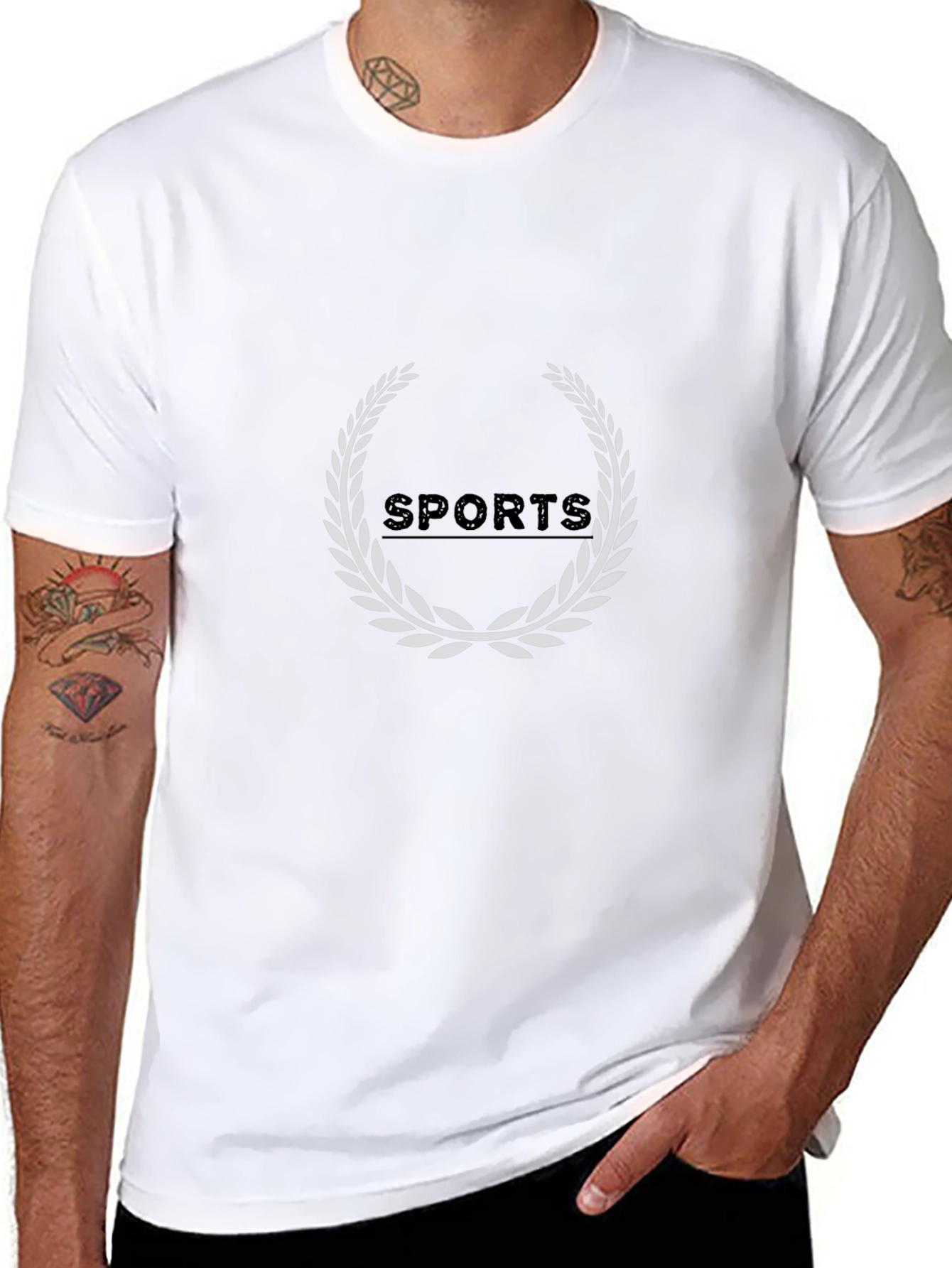 Mens Black Sports Graphic Tee