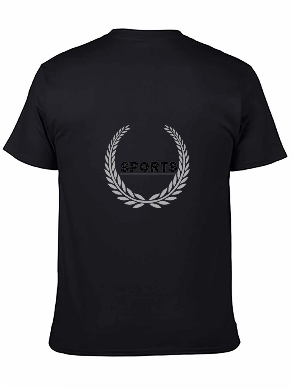Mens Black Sports Graphic Tee