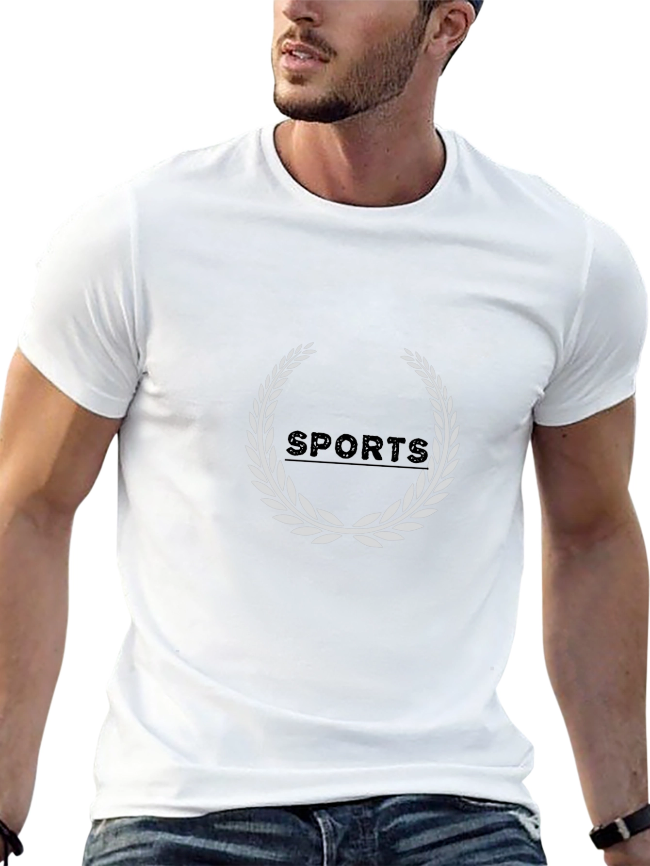 Mens Black Sports Graphic Tee