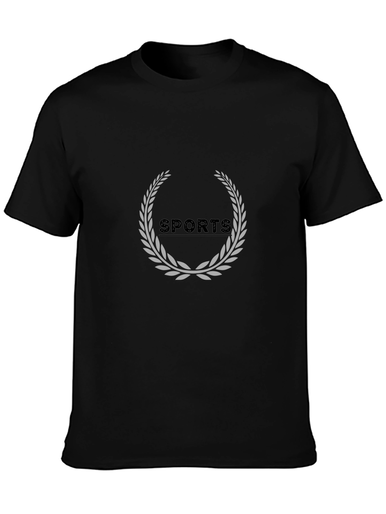 Mens Black Sports Graphic Tee