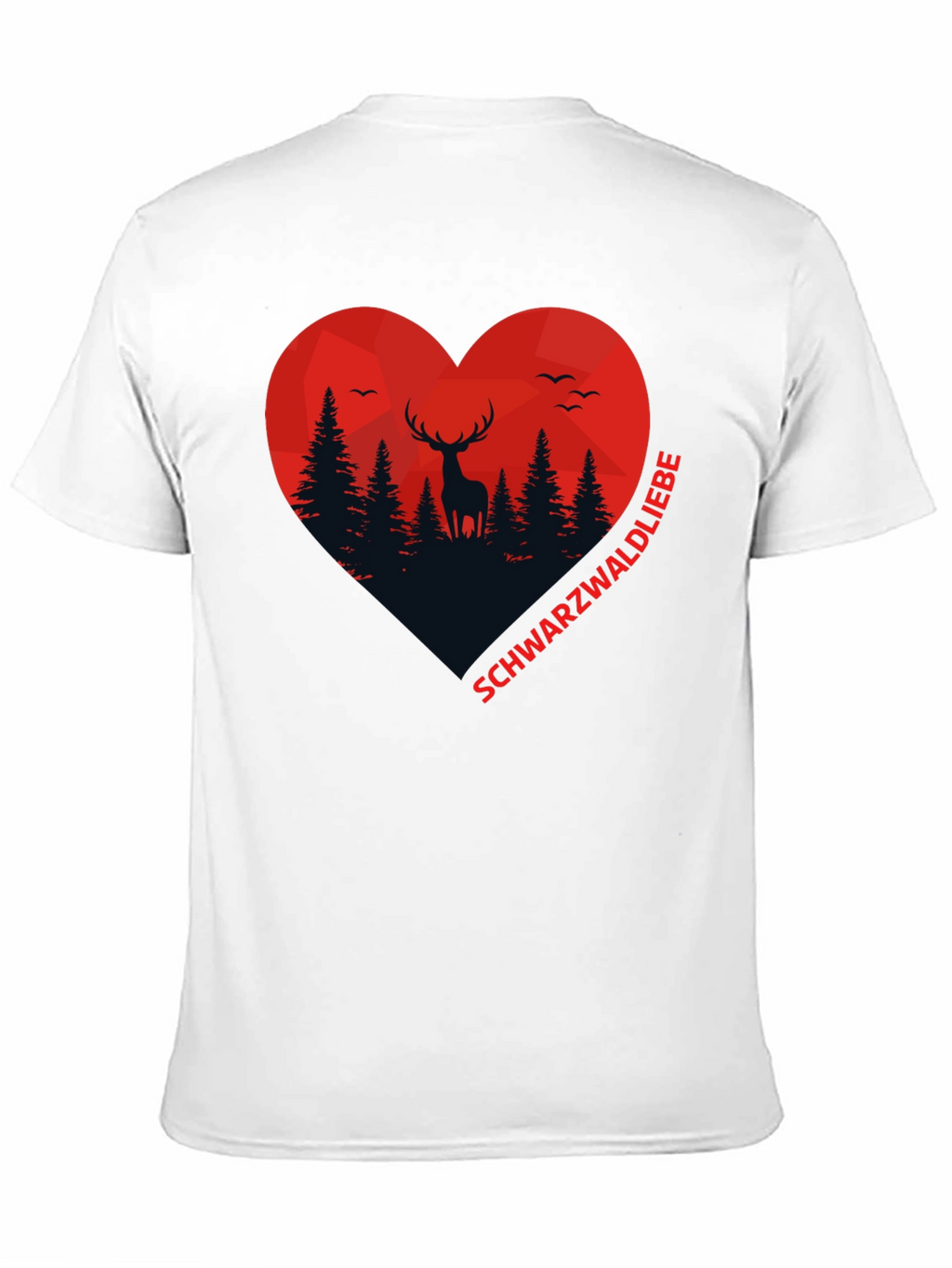 Black Forest Deer Heart Graphic T-Shirt