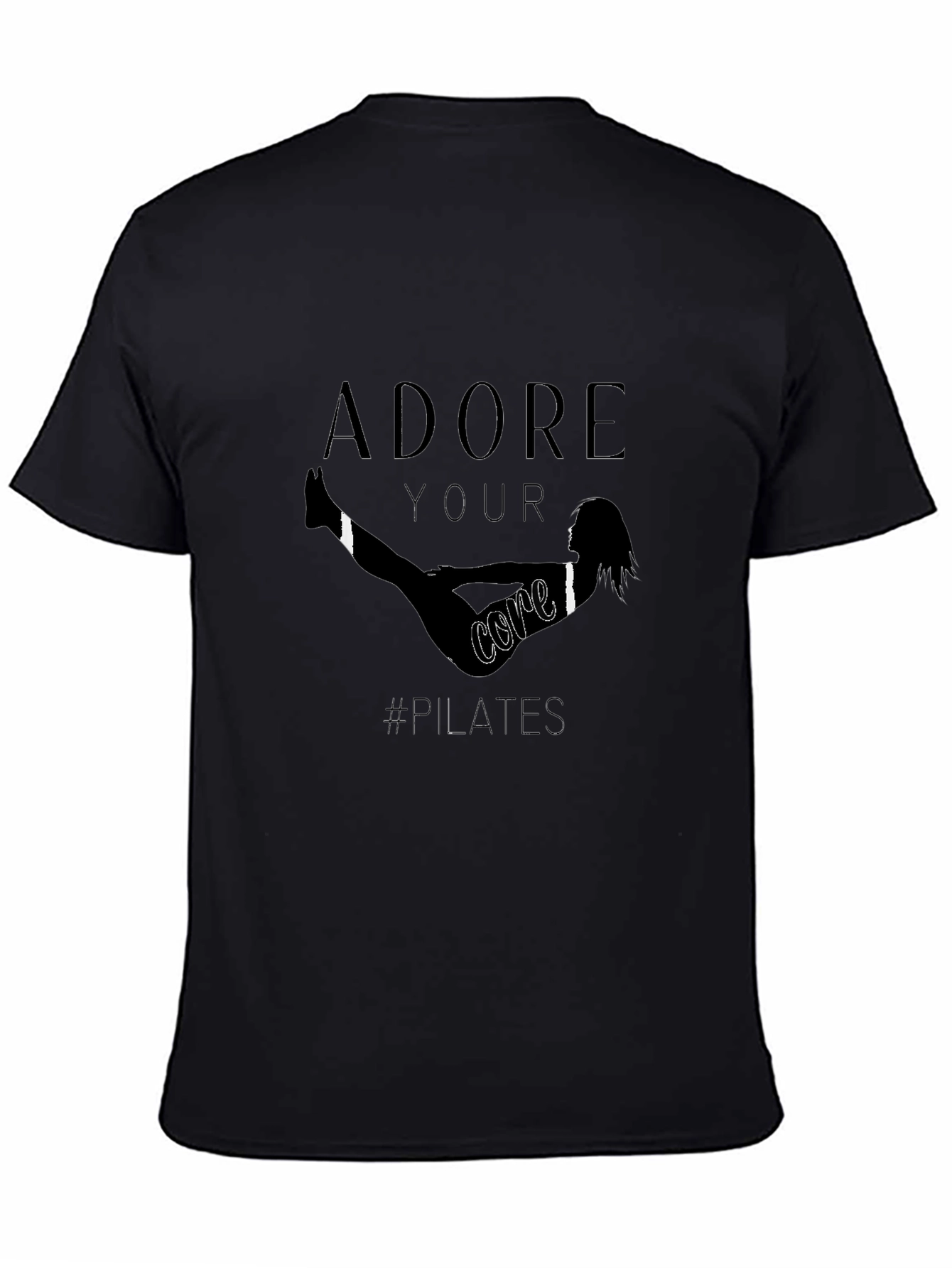 Adore Your Core Pilates Graphic Tee - Black