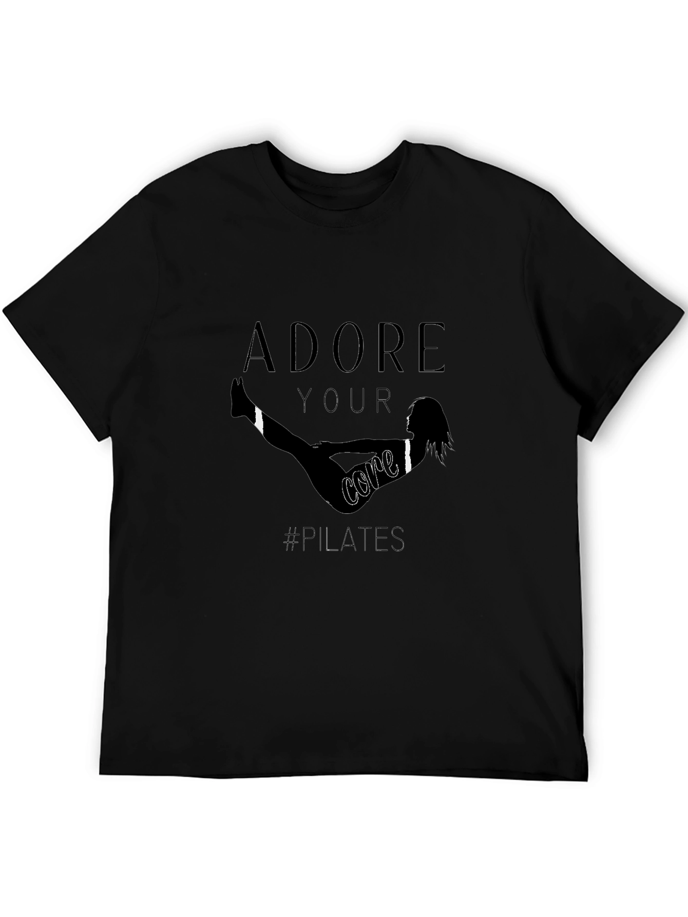 Adore Your Core Pilates Graphic Tee - Black