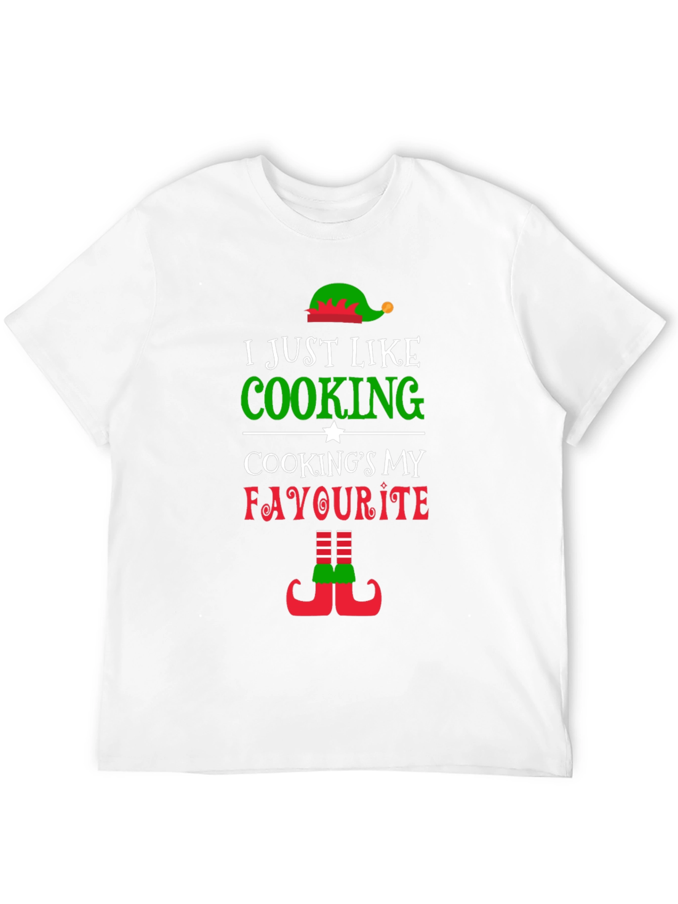 I Just Like Cooking Elf Christmas T-Shirt