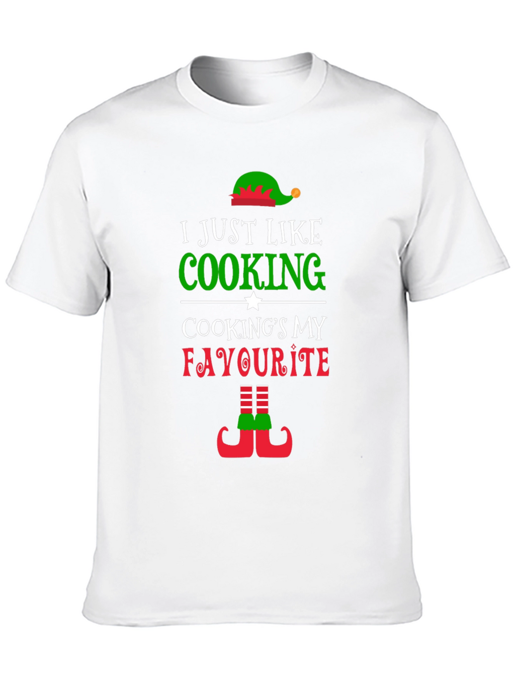 I Just Like Cooking Elf Christmas T-Shirt