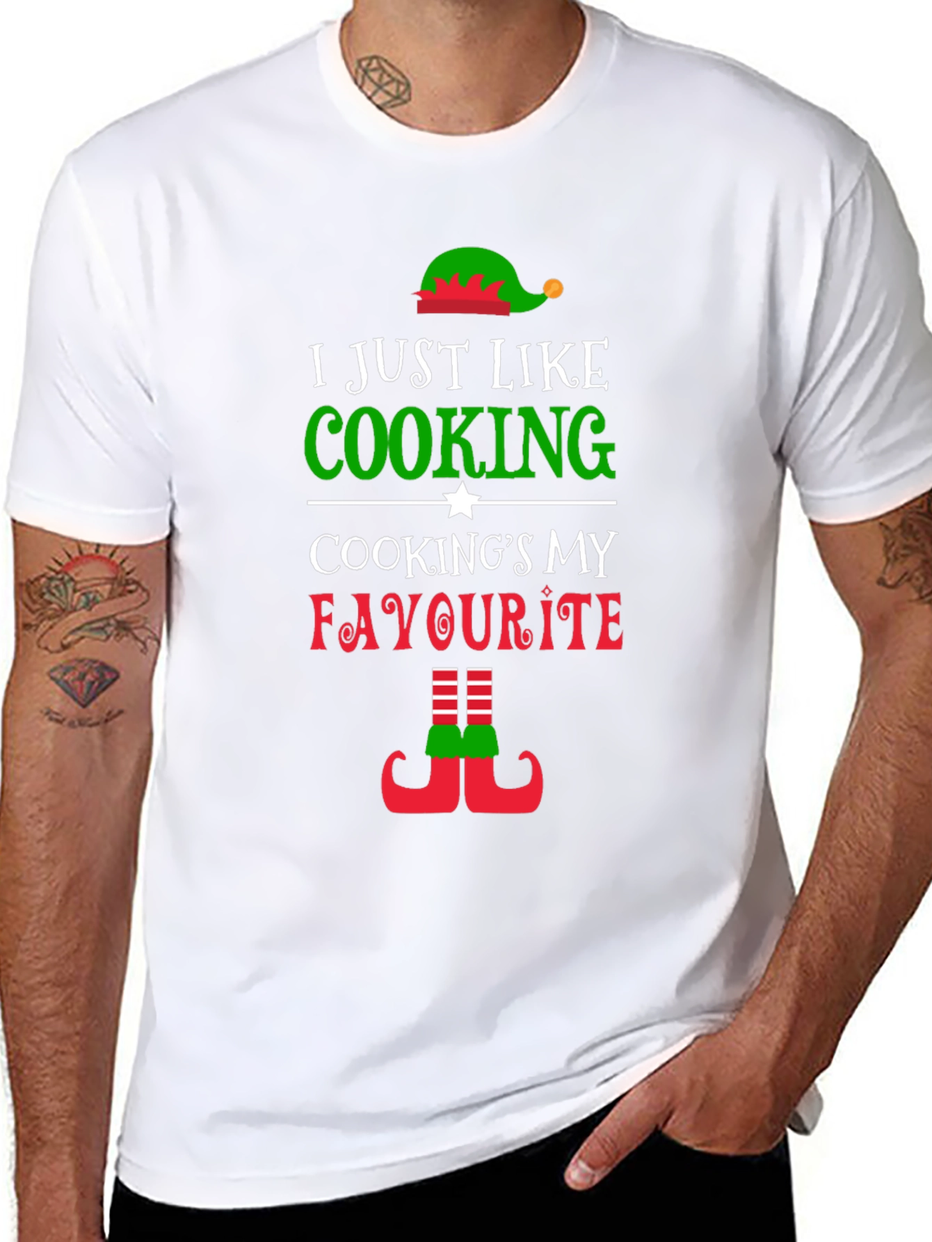 I Just Like Cooking Elf Christmas T-Shirt