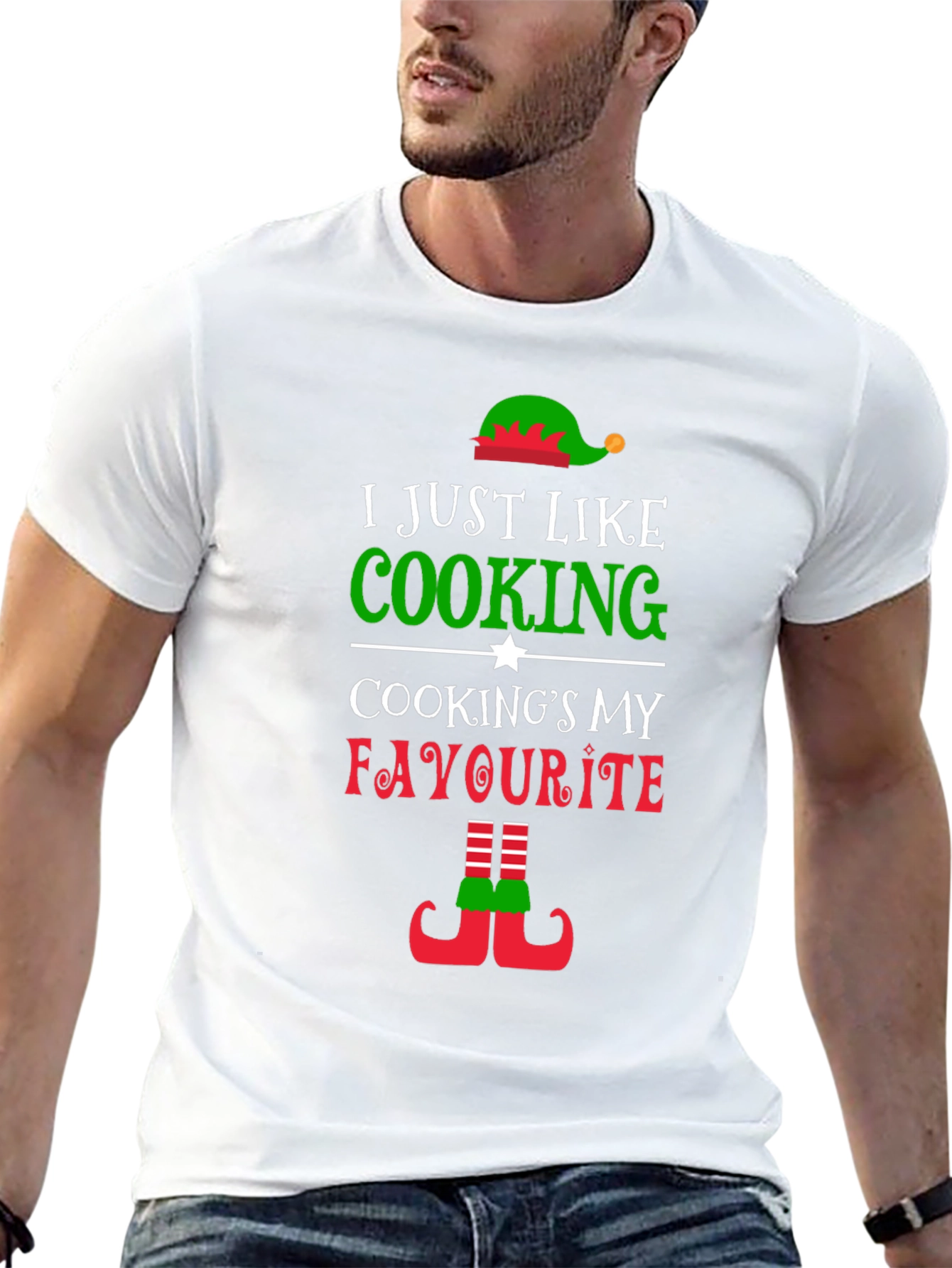I Just Like Cooking Elf Christmas T-Shirt